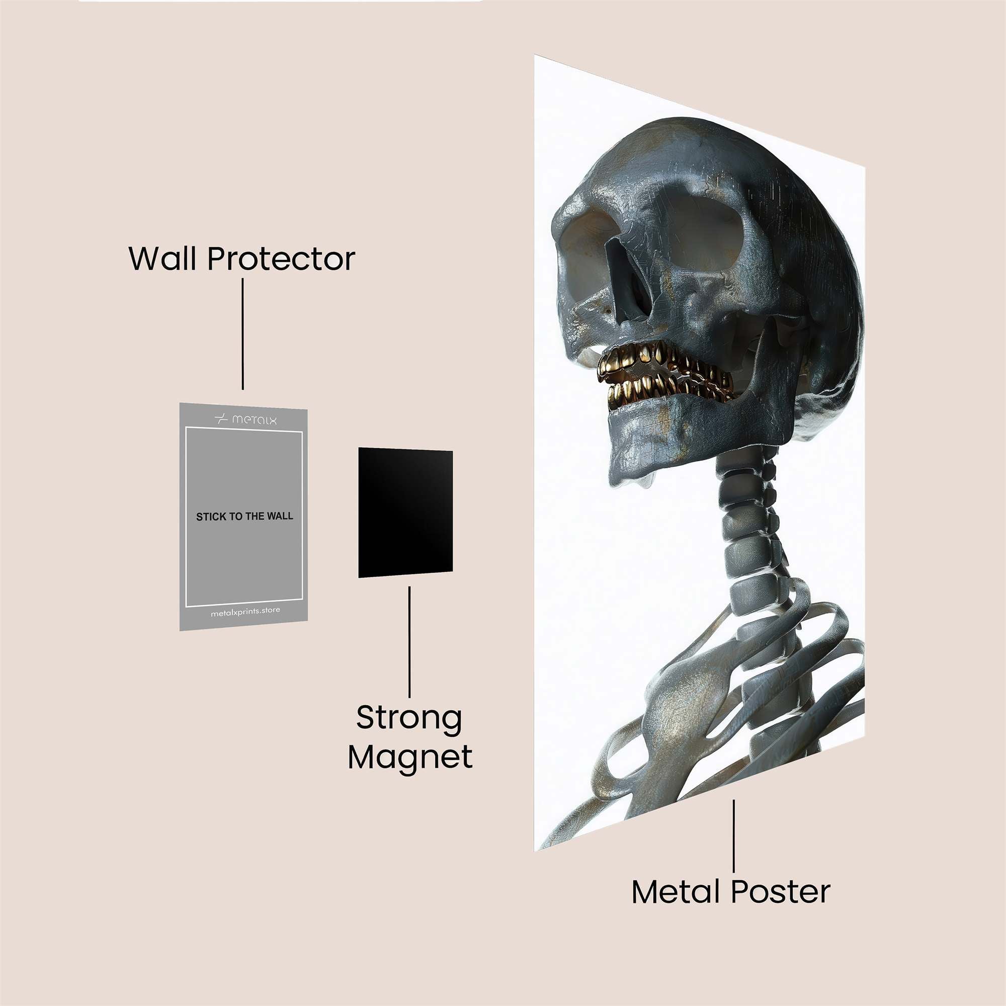 Skeletal Majesty Safe Wall Magnetic / M