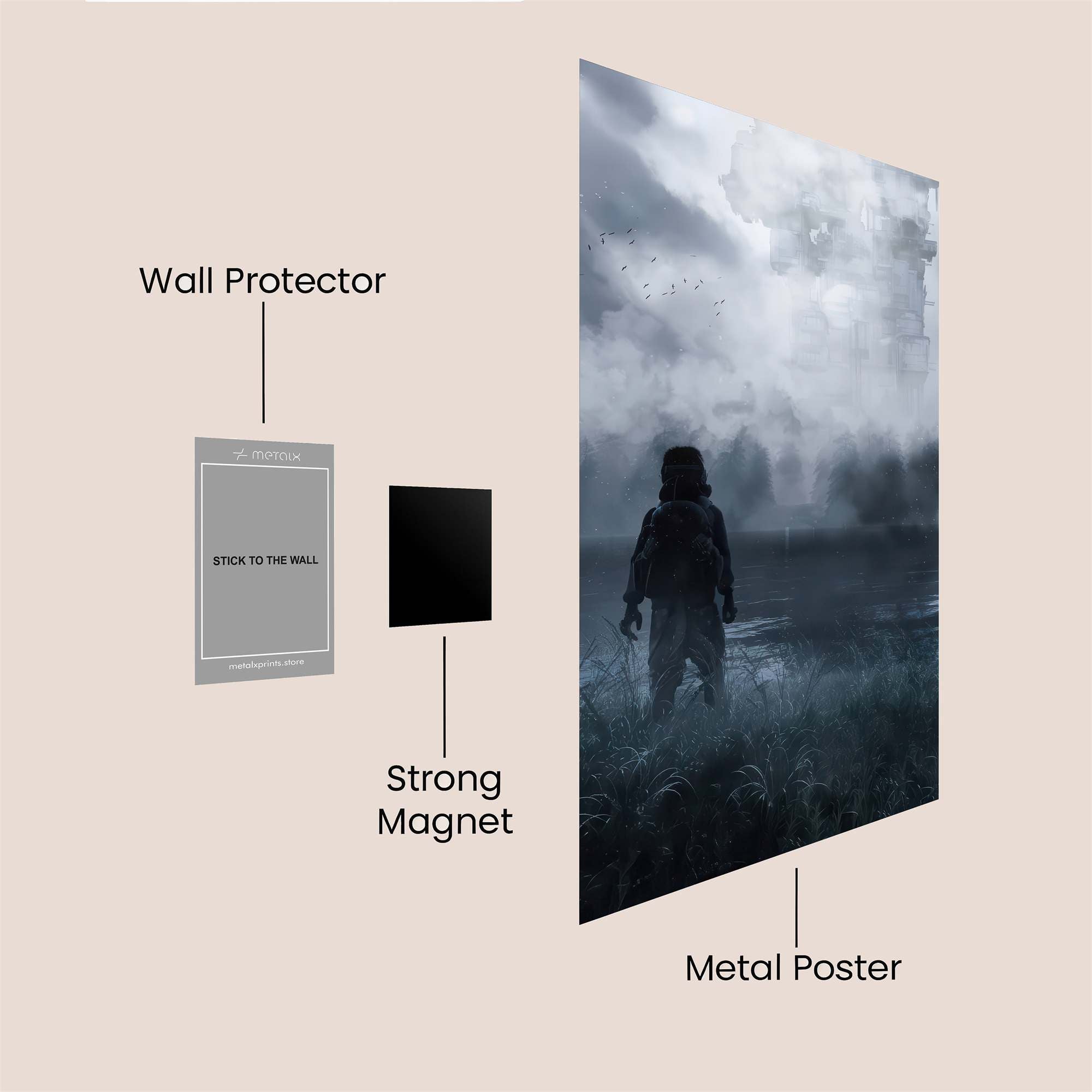 Mysterious Vista Safe Wall Magnetic / M
