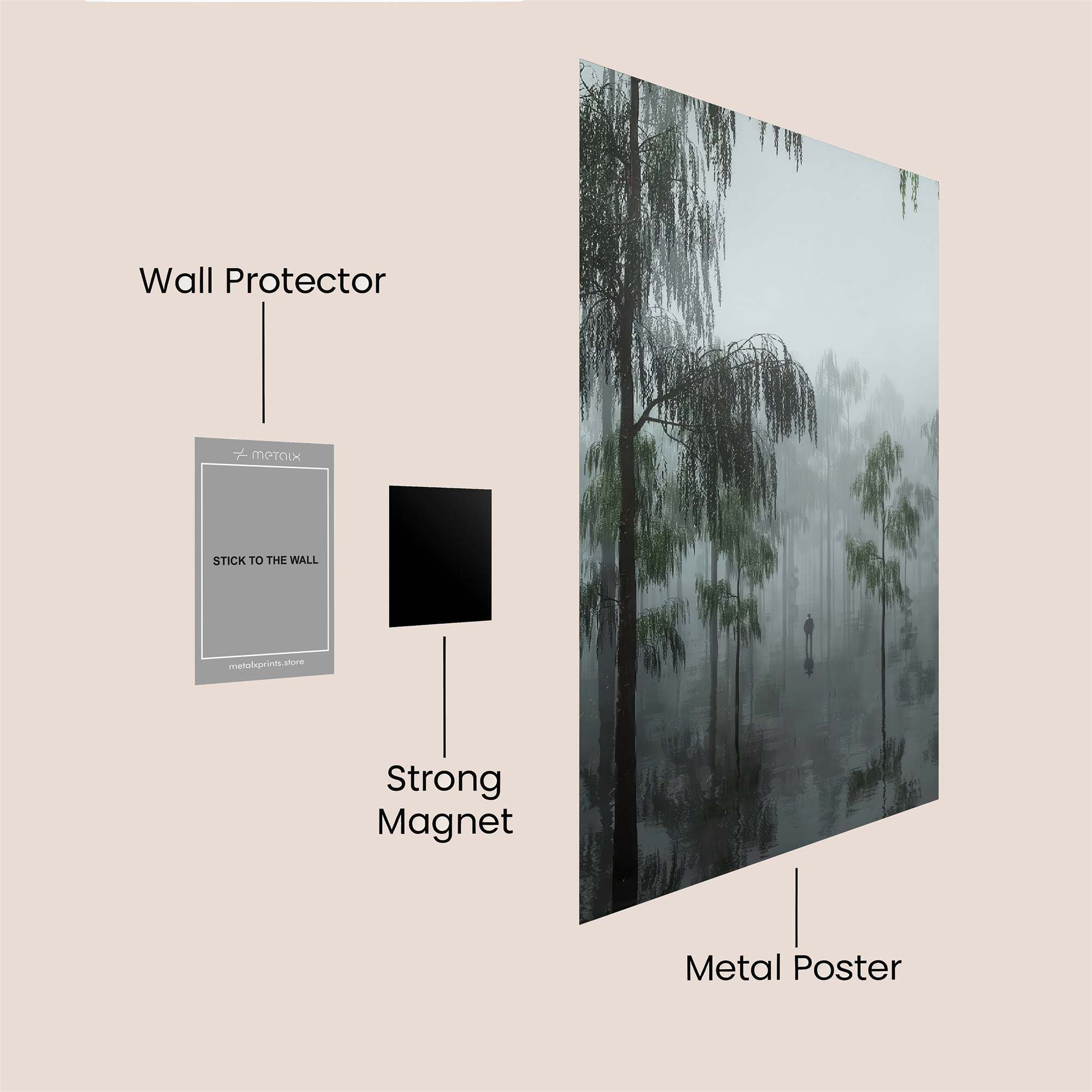 Misty Serenity Safe Wall Magnetic / M