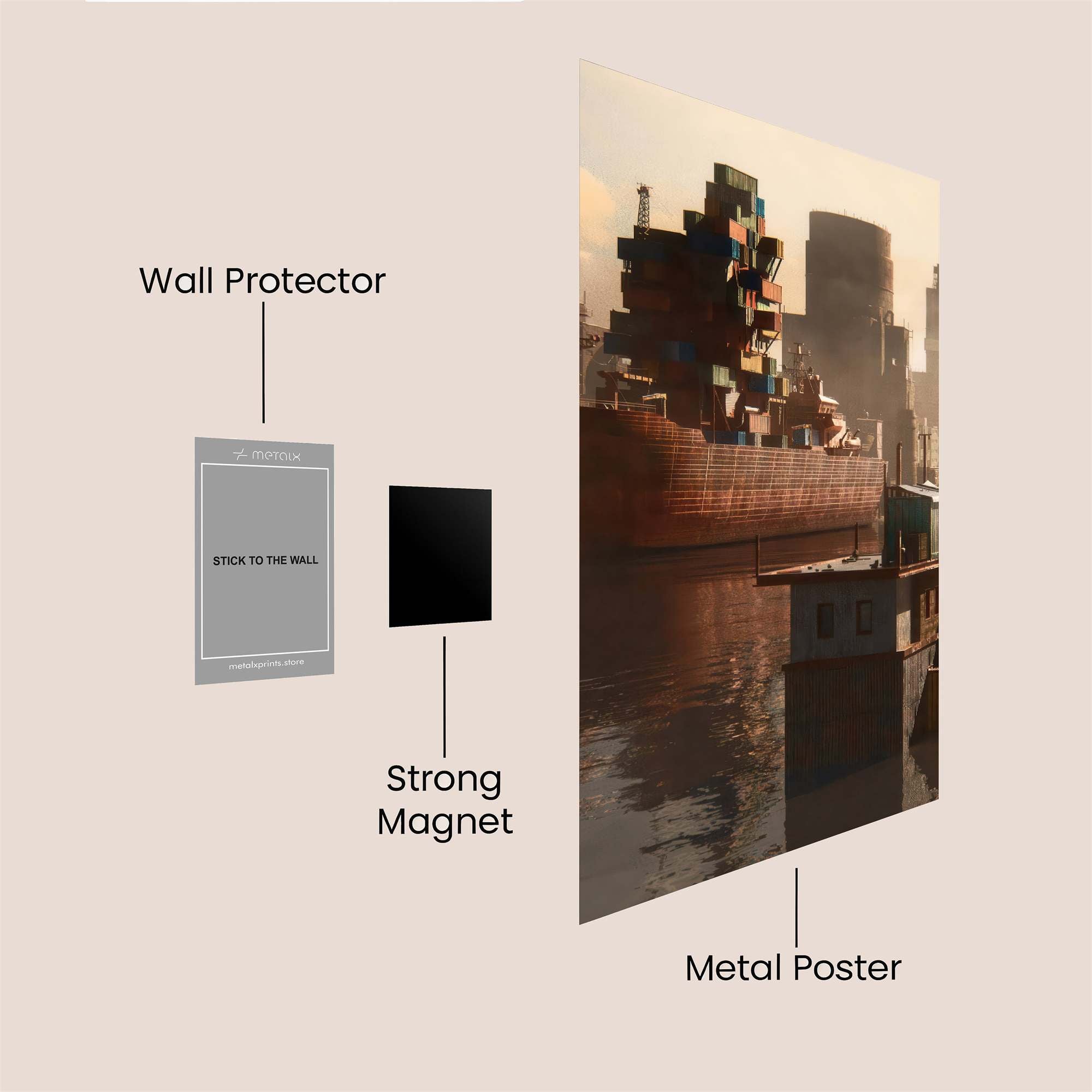 Stacked Serenity Safe Wall Magnetic / M
