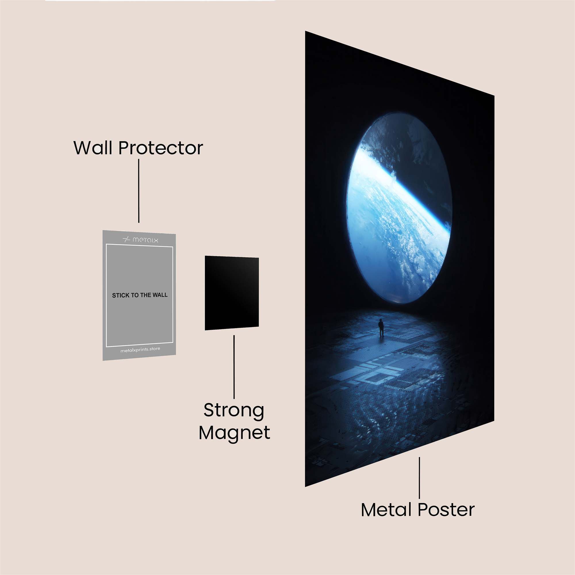Galactic Gaze Safe Wall Magnetic / M