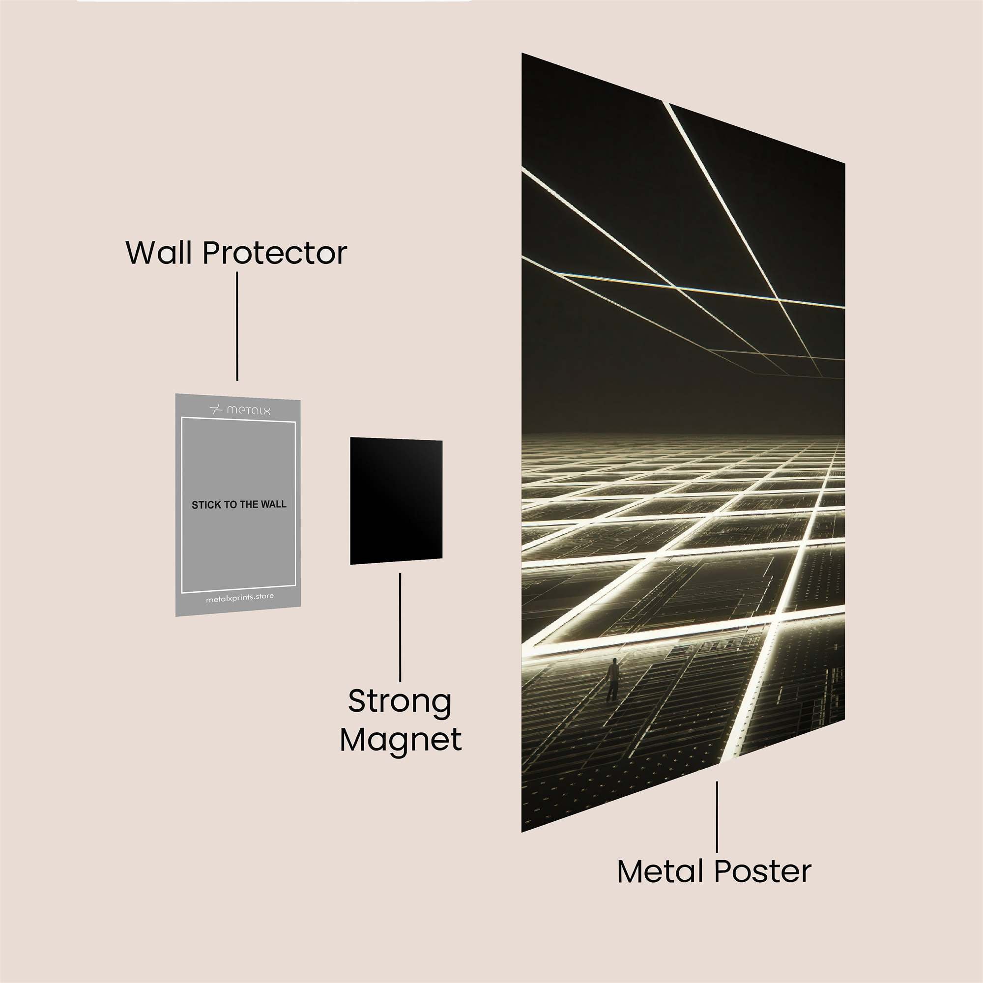 Grid Illumination Safe Wall Magnetic / M