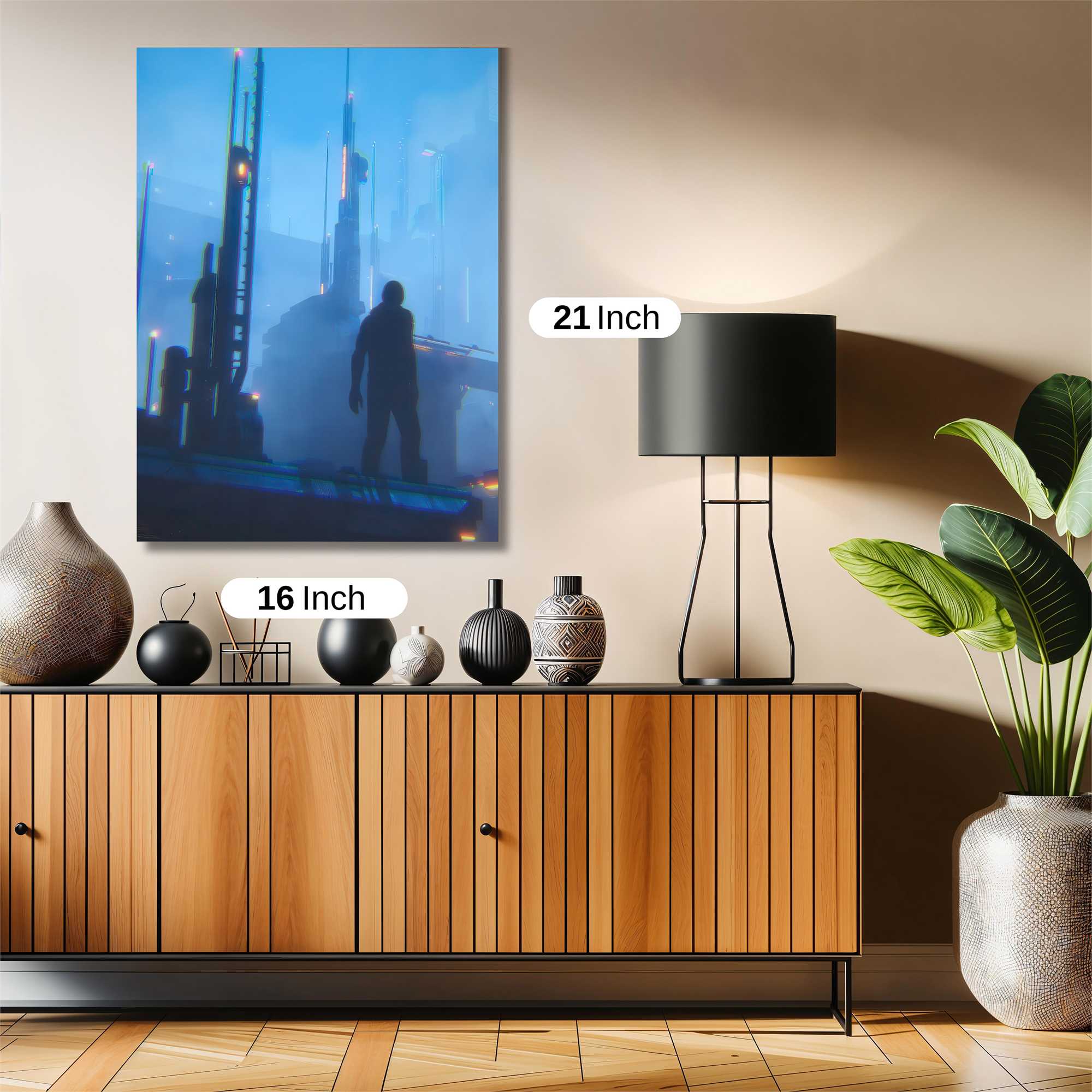 Cyber Silhouette Safe Wall Magnetic / M