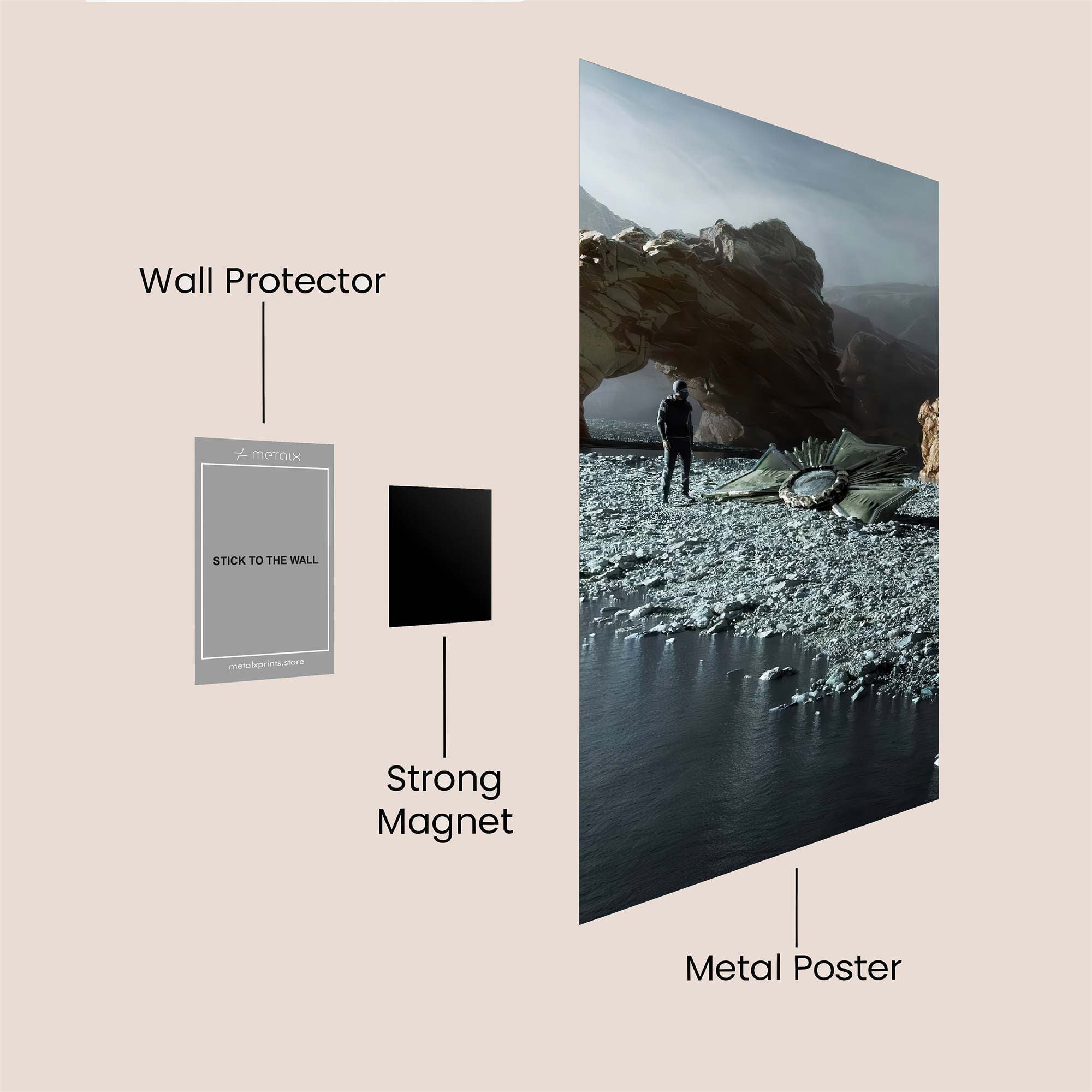 Alien Surrealism Safe Wall Magnetic / M