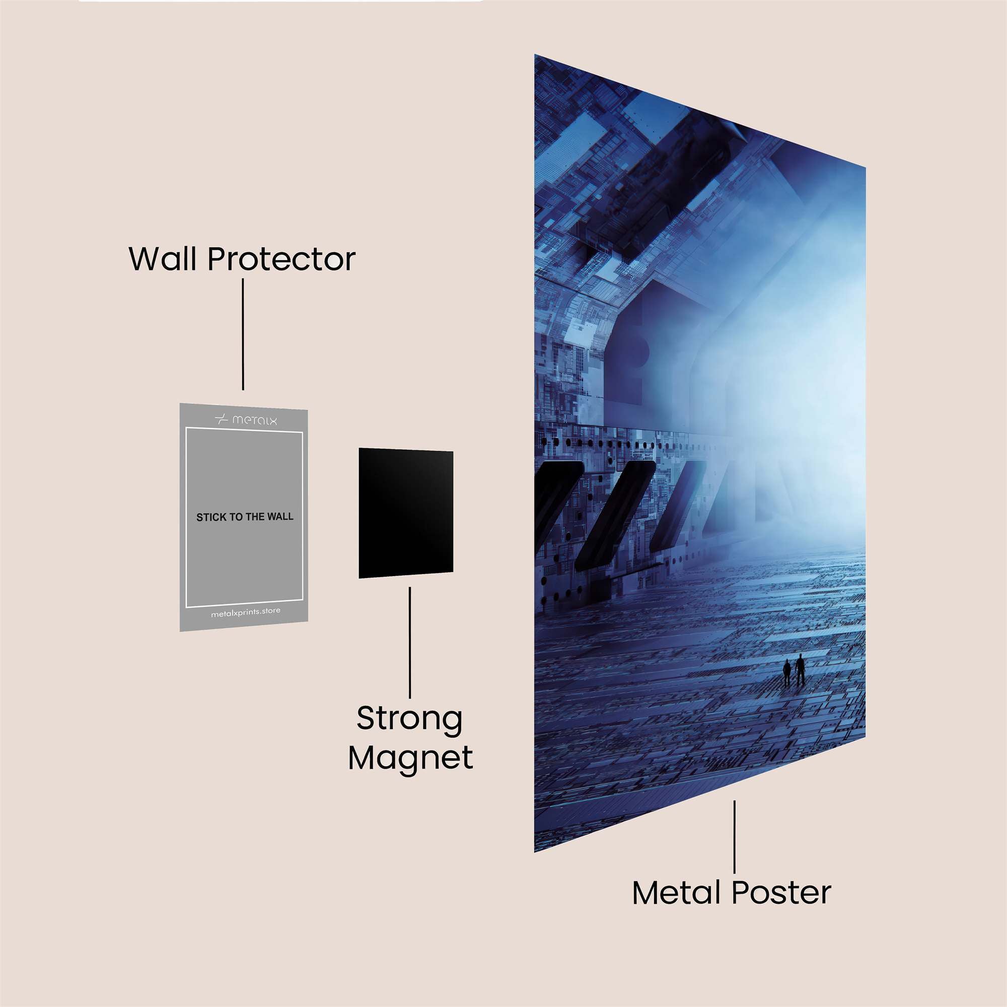 Futuristic Vastness Safe Wall Magnetic / M