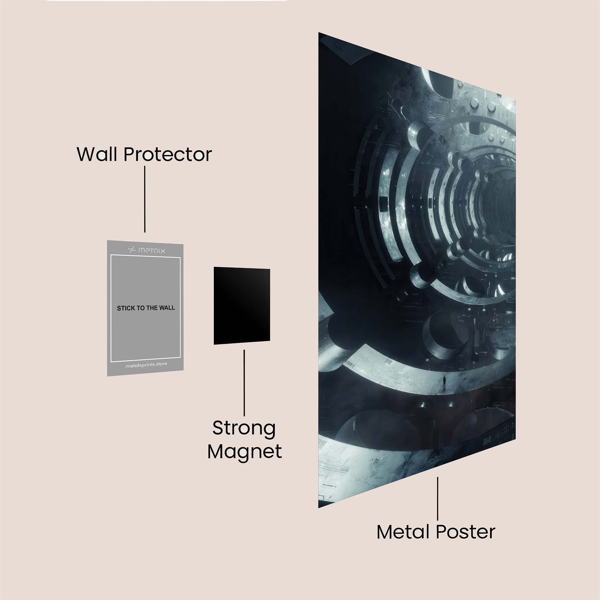 Metallic Enigma Safe Wall Magnetic / M
