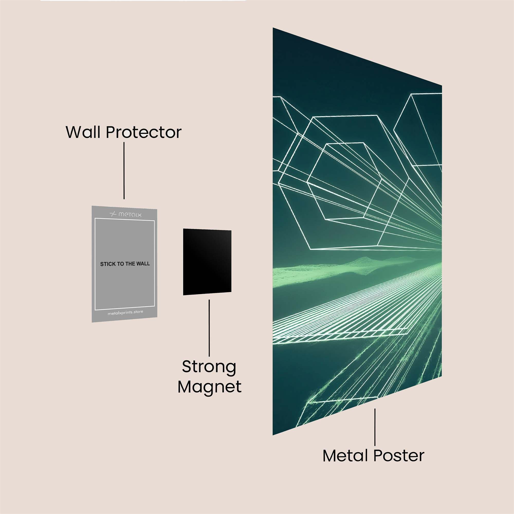 Geometric Infinity Safe Wall Magnetic / M