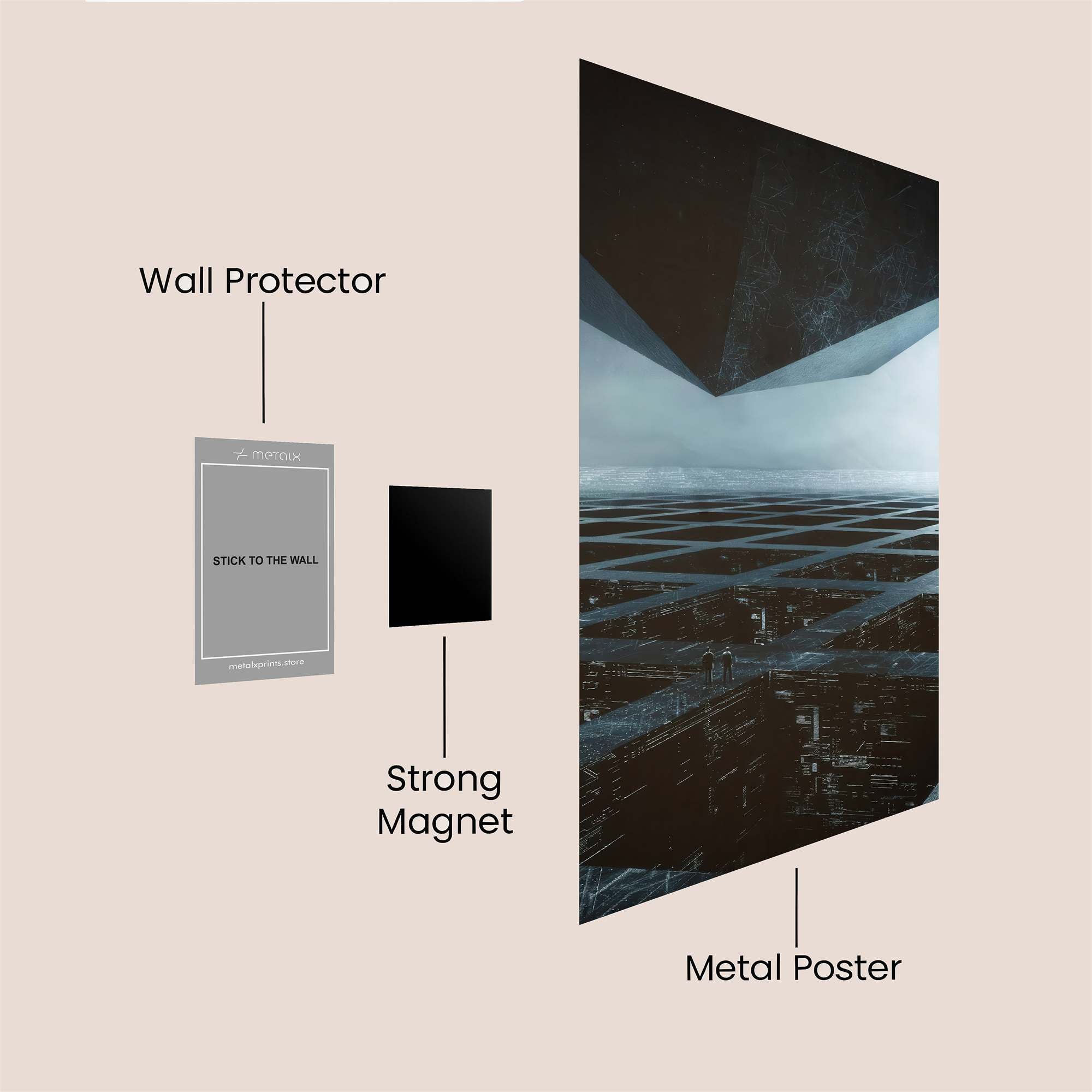 Geometric Enigma Safe Wall Magnetic / M