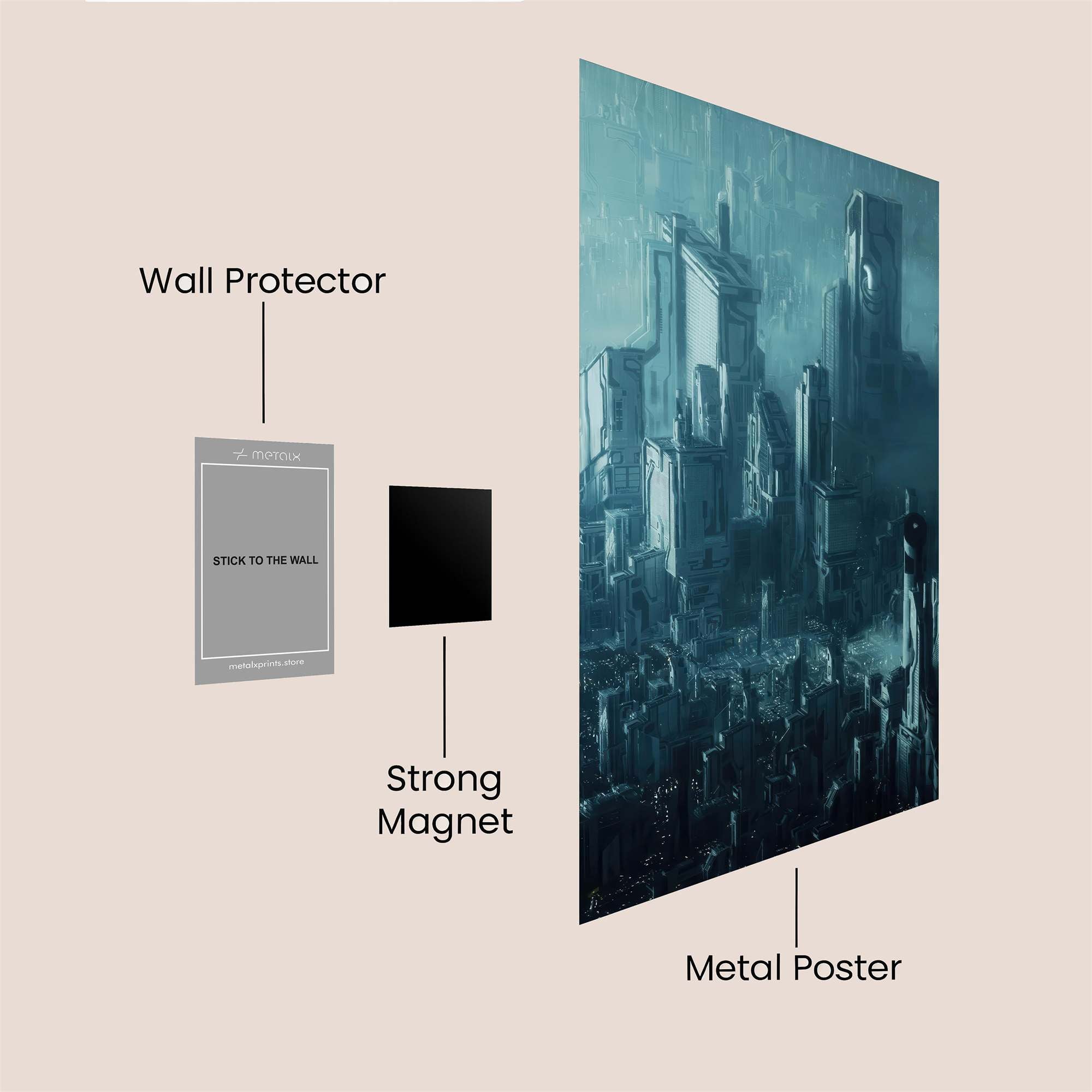 Futuristic Abyss Safe Wall Magnetic / M
