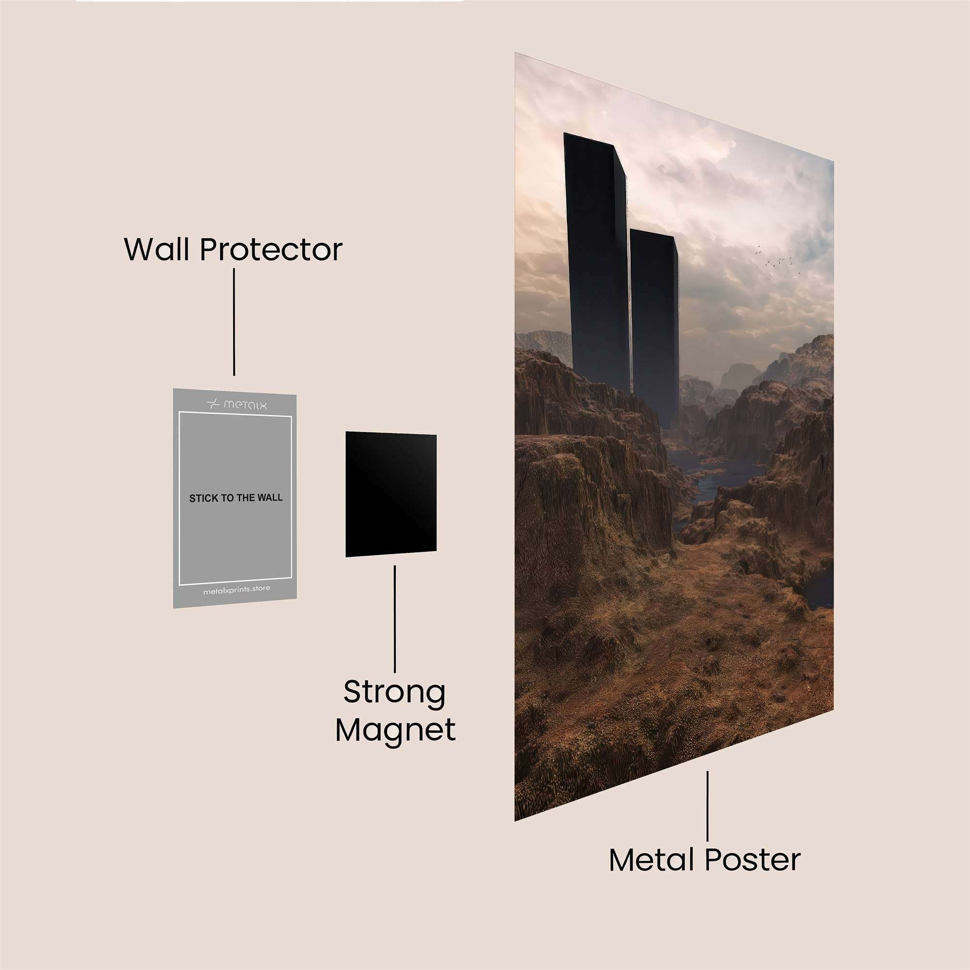 Obsidian Tranquility Safe Wall Magnetic / M
