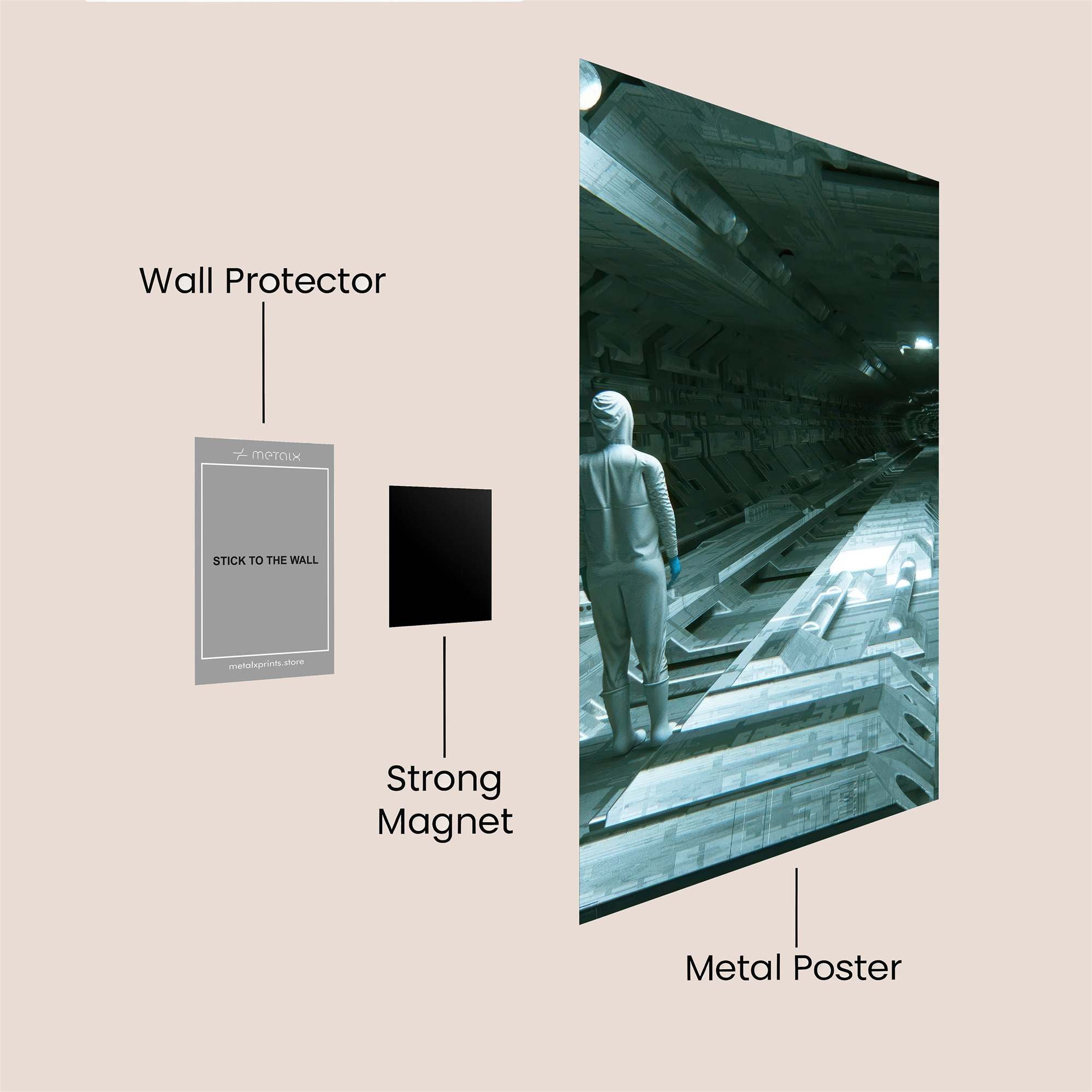 Futuristic Enigma Safe Wall Magnetic / M
