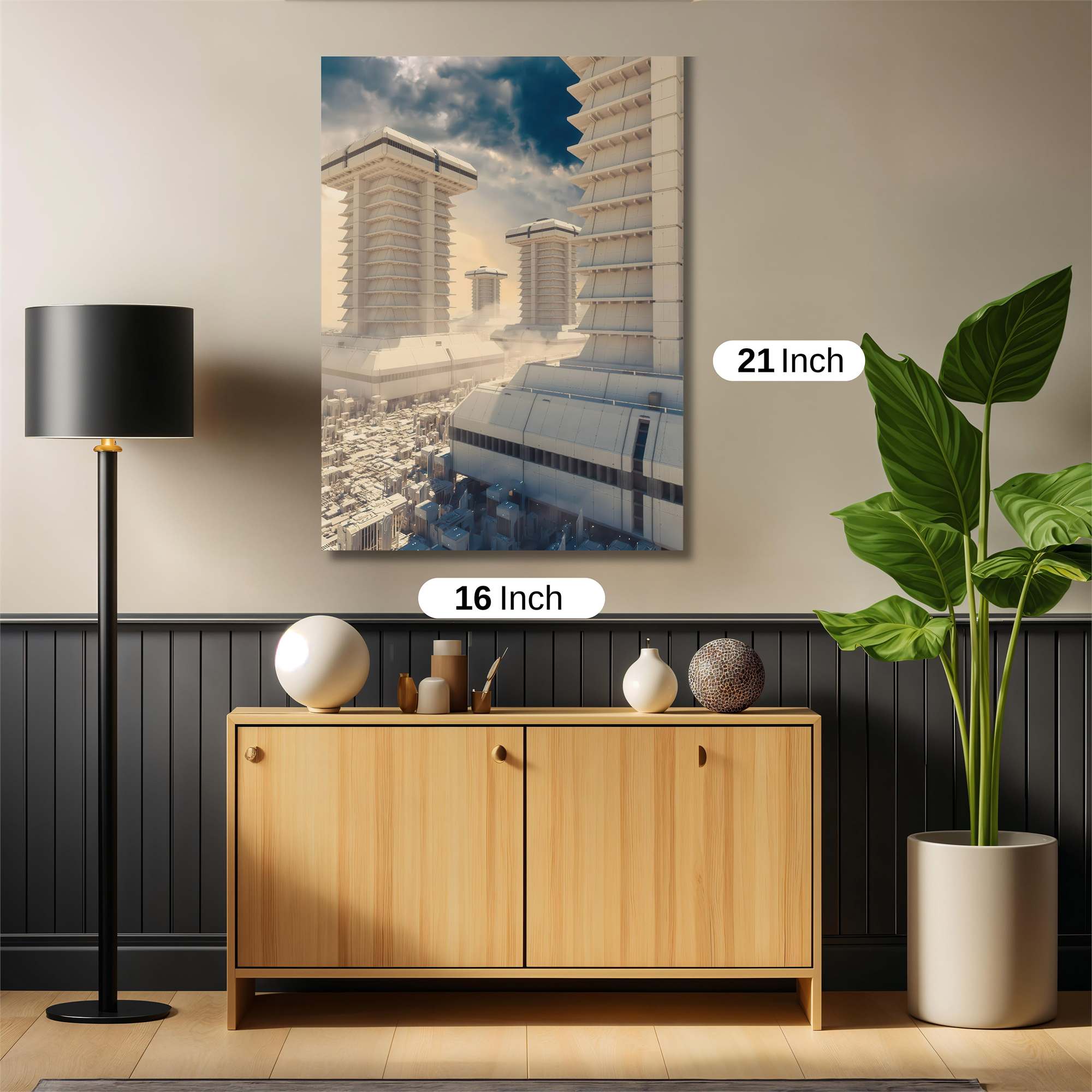 Futuristic Serenity Safe Wall Magnetic / M