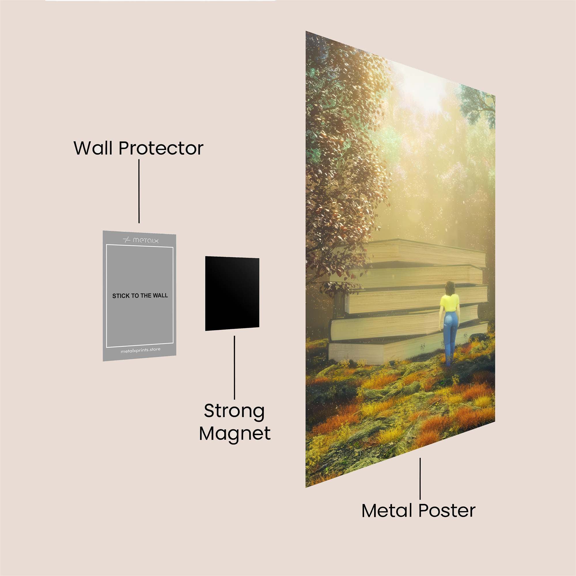 Bookish Journey Safe Wall Magnetic / M