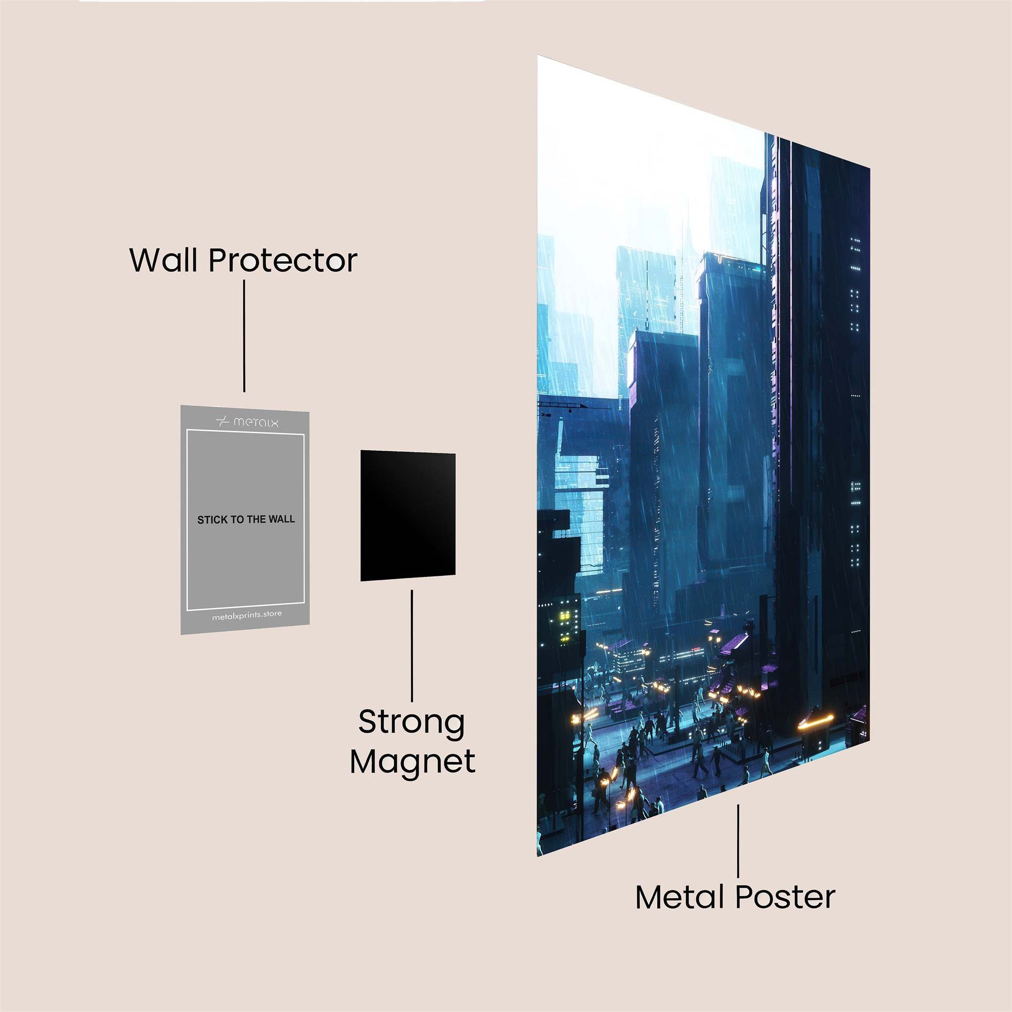 Neon Haze Safe Wall Magnetic / M