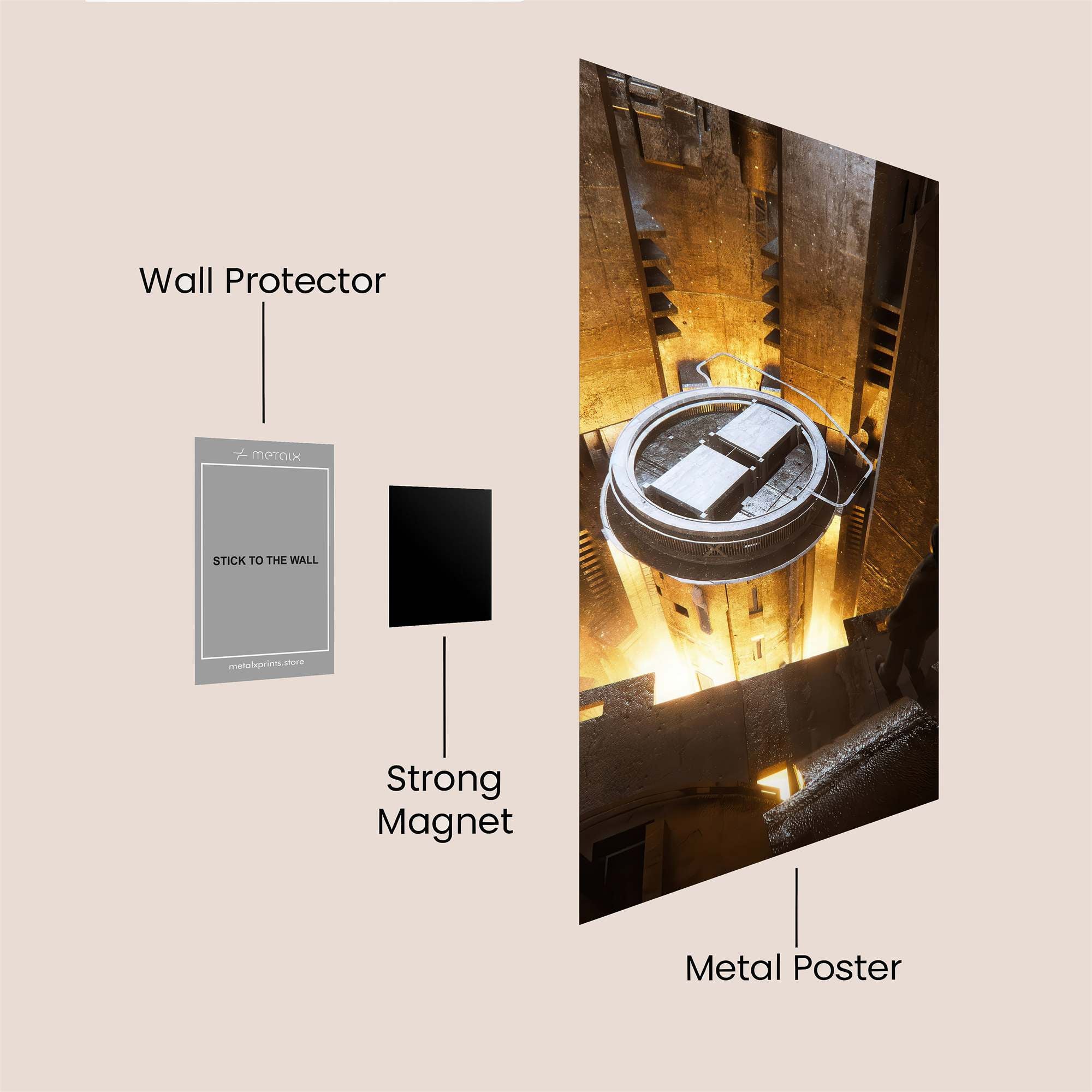 Vaulted Silence Safe Wall Magnetic / M