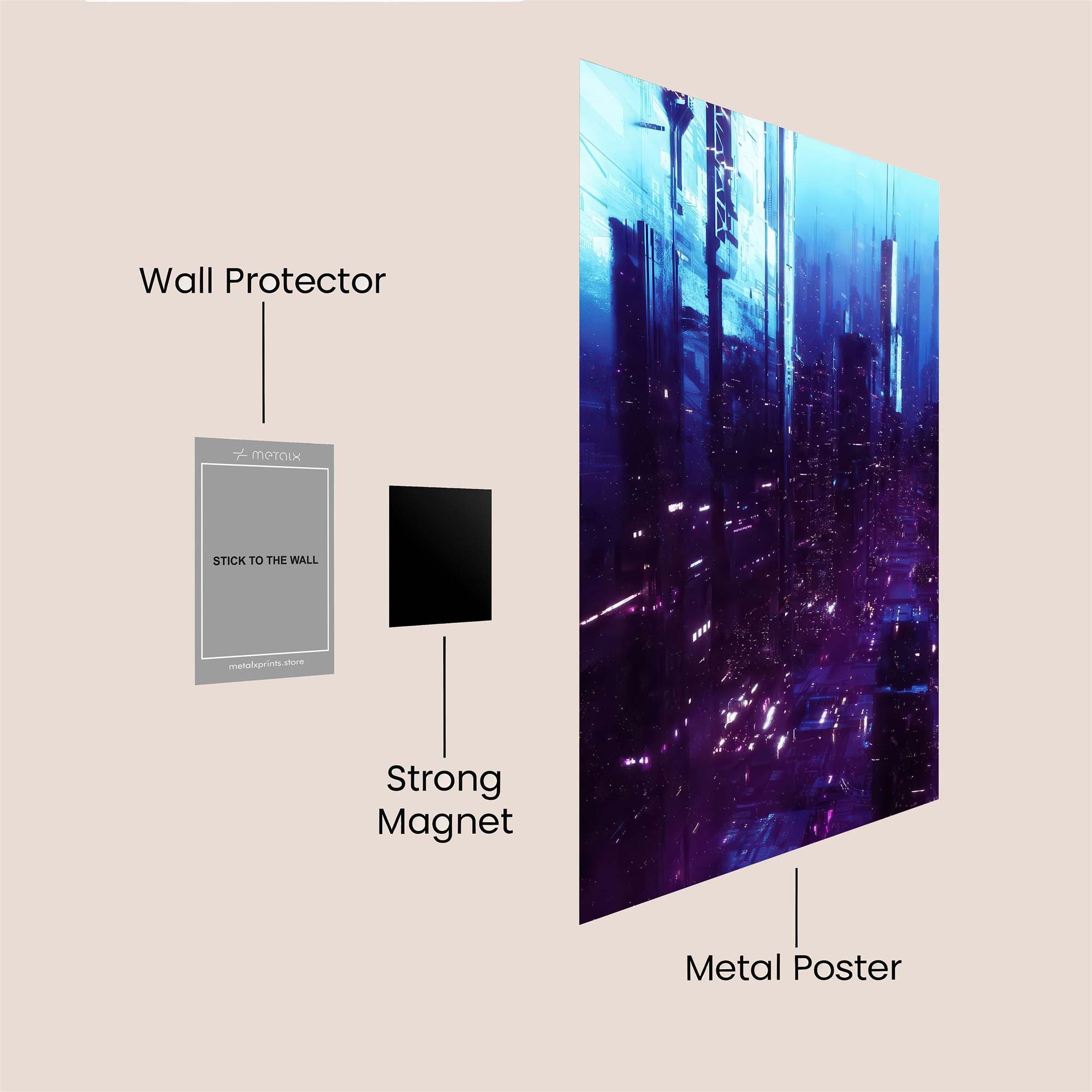 Neon Reverie Safe Wall Magnetic / M