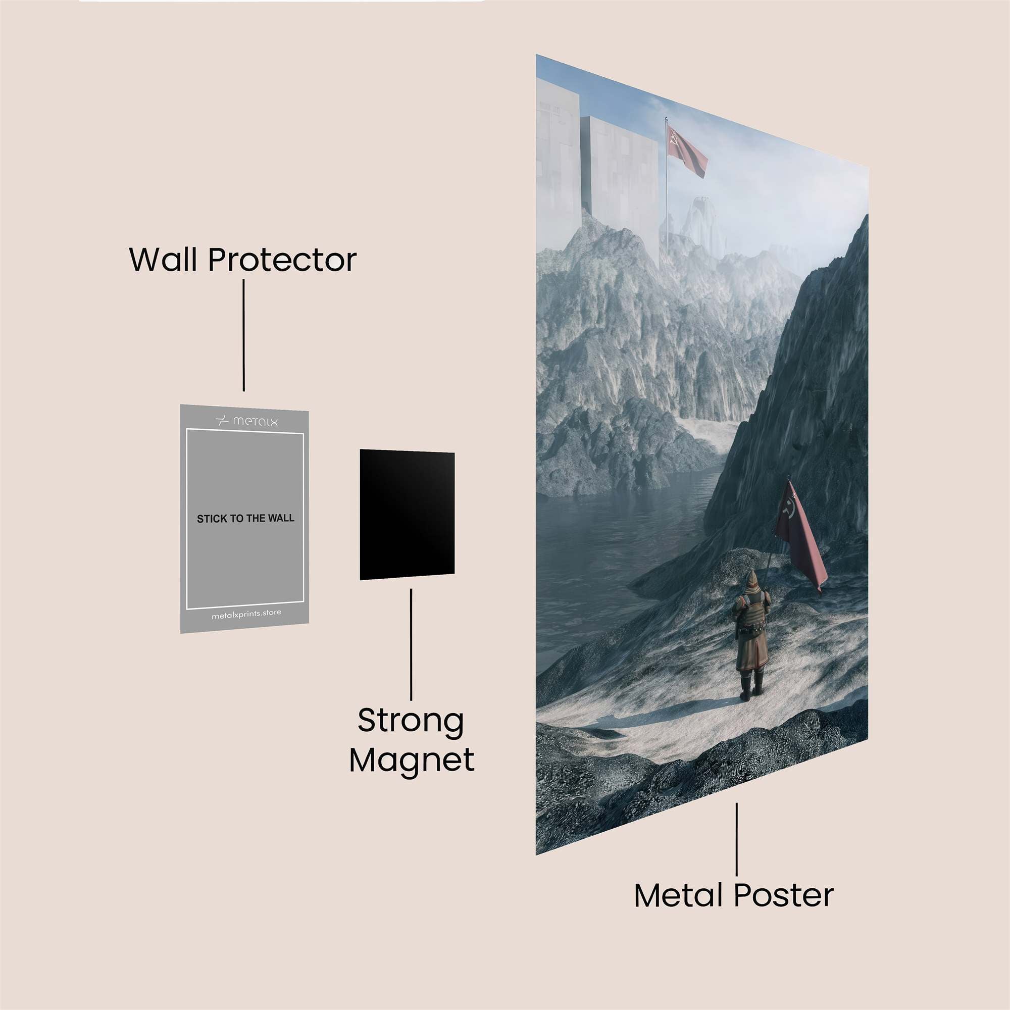 Flagged Isolation Safe Wall Magnetic / M