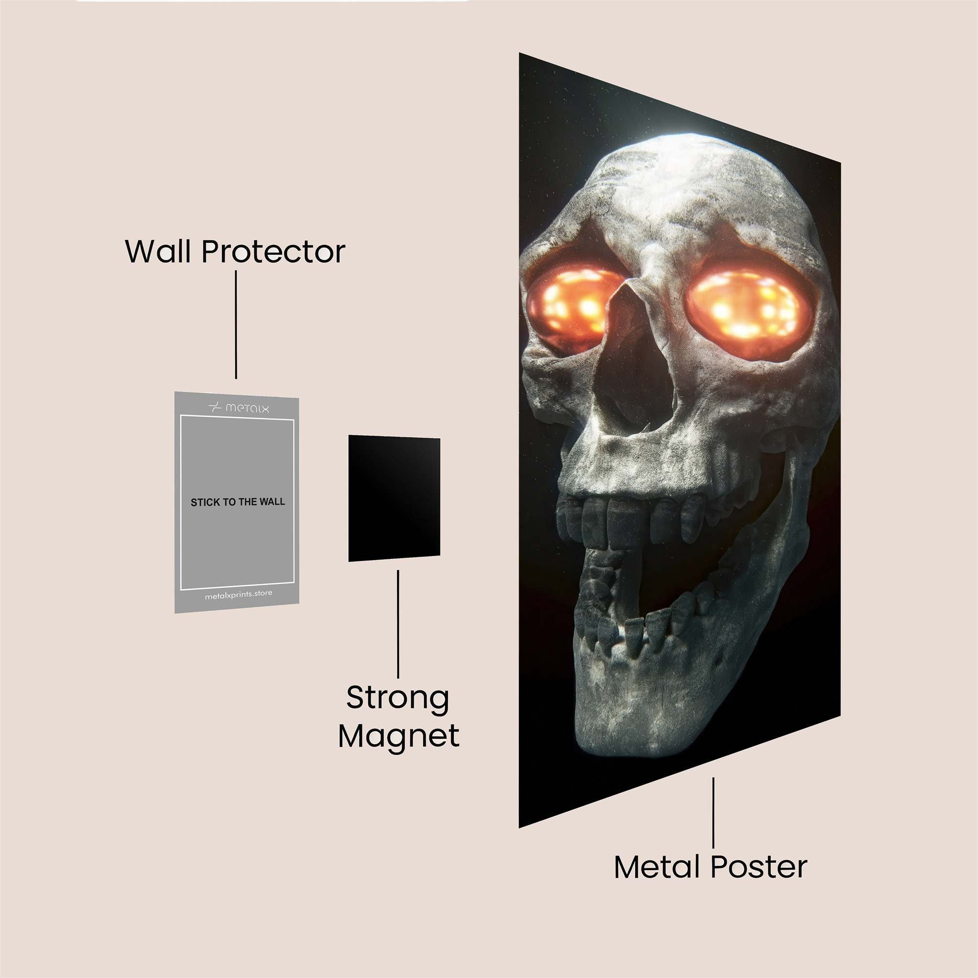Infernal Skullscape Safe Wall Magnetic / M