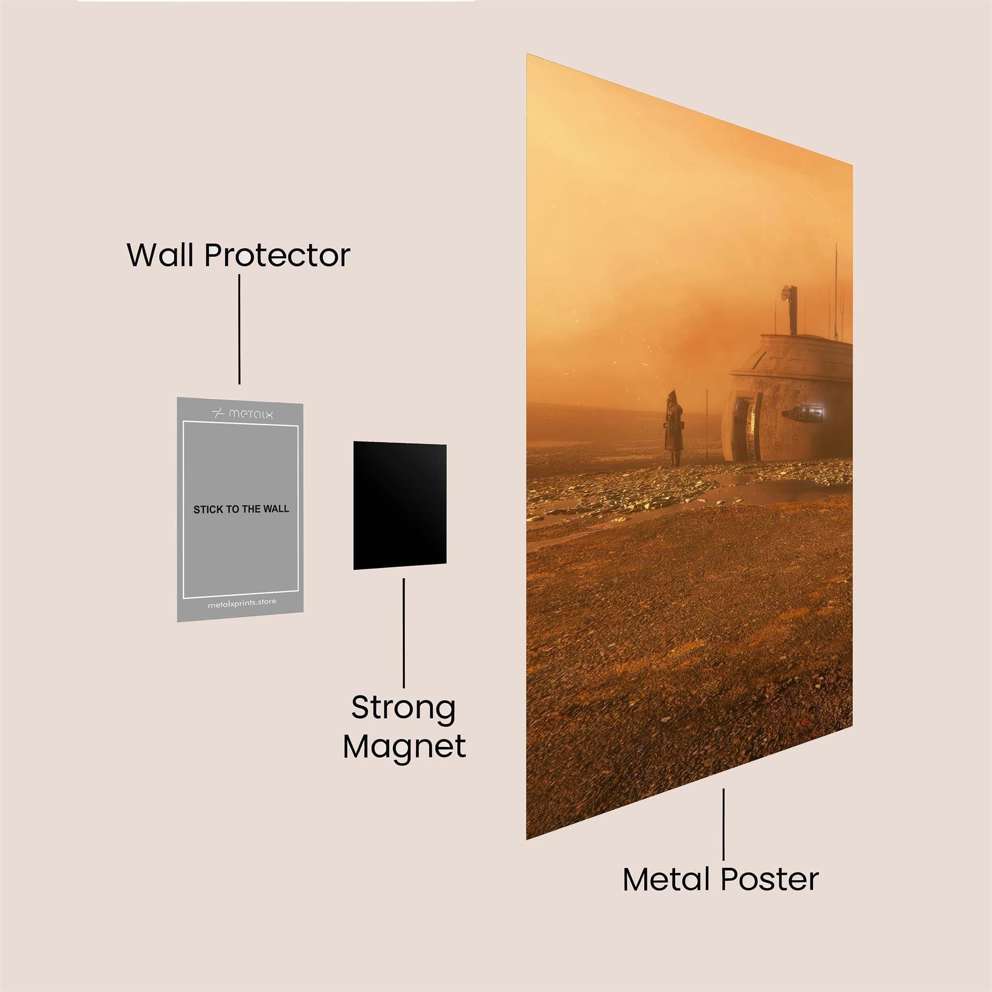 Martian Solitude Safe Wall Magnetic / M