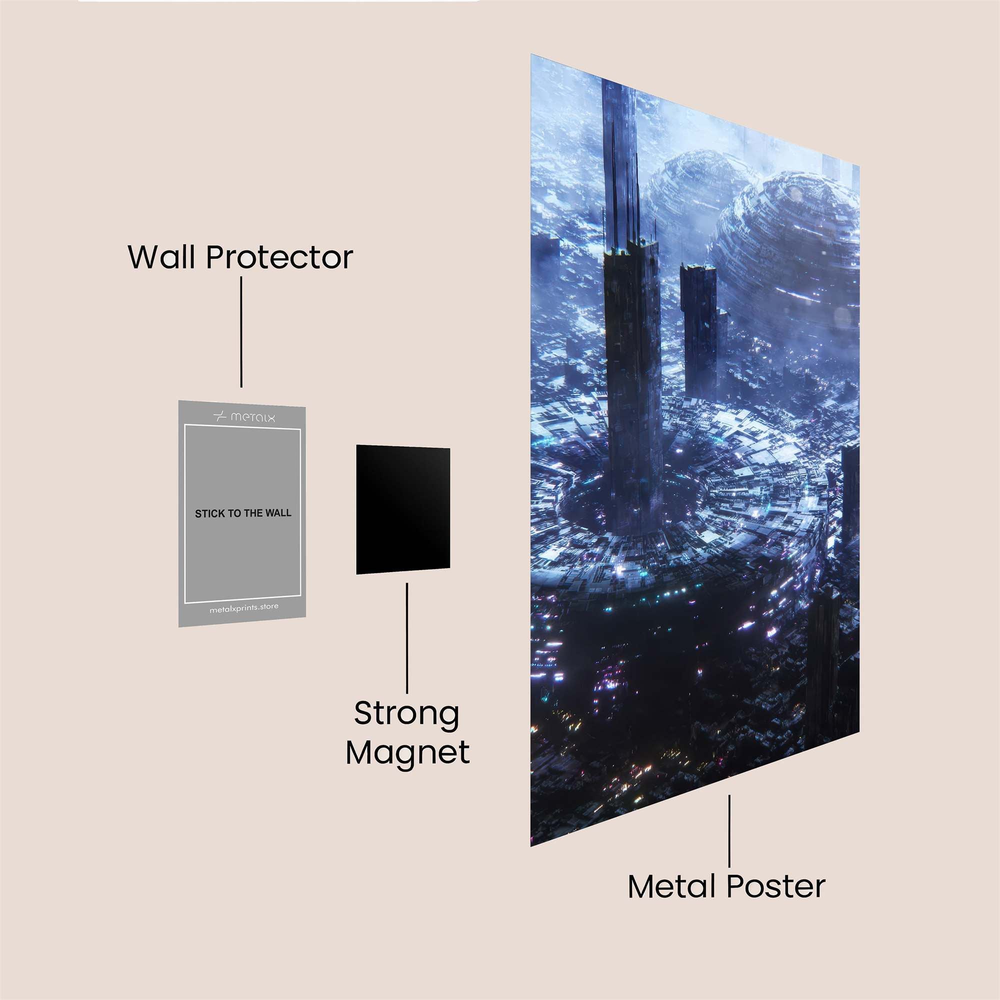Futuristic Echo Safe Wall Magnetic / M
