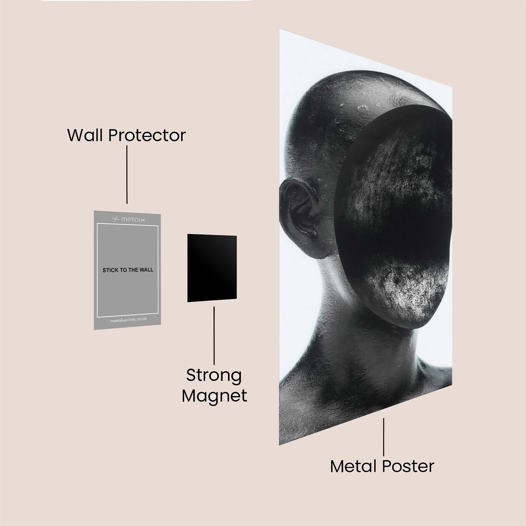 Hollow Gloom Safe Wall Magnetic / M