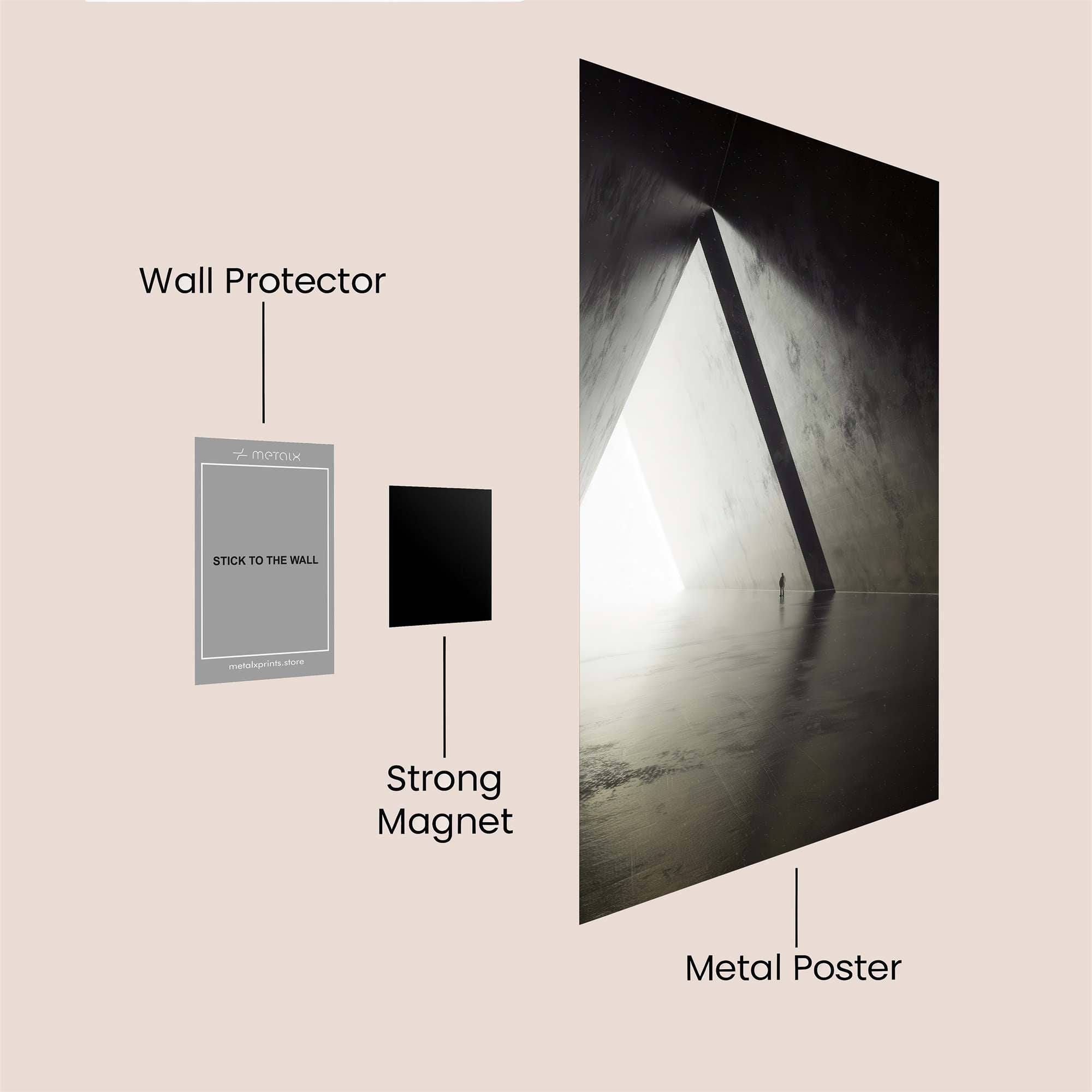 Geometric Solitude Safe Wall Magnetic / M