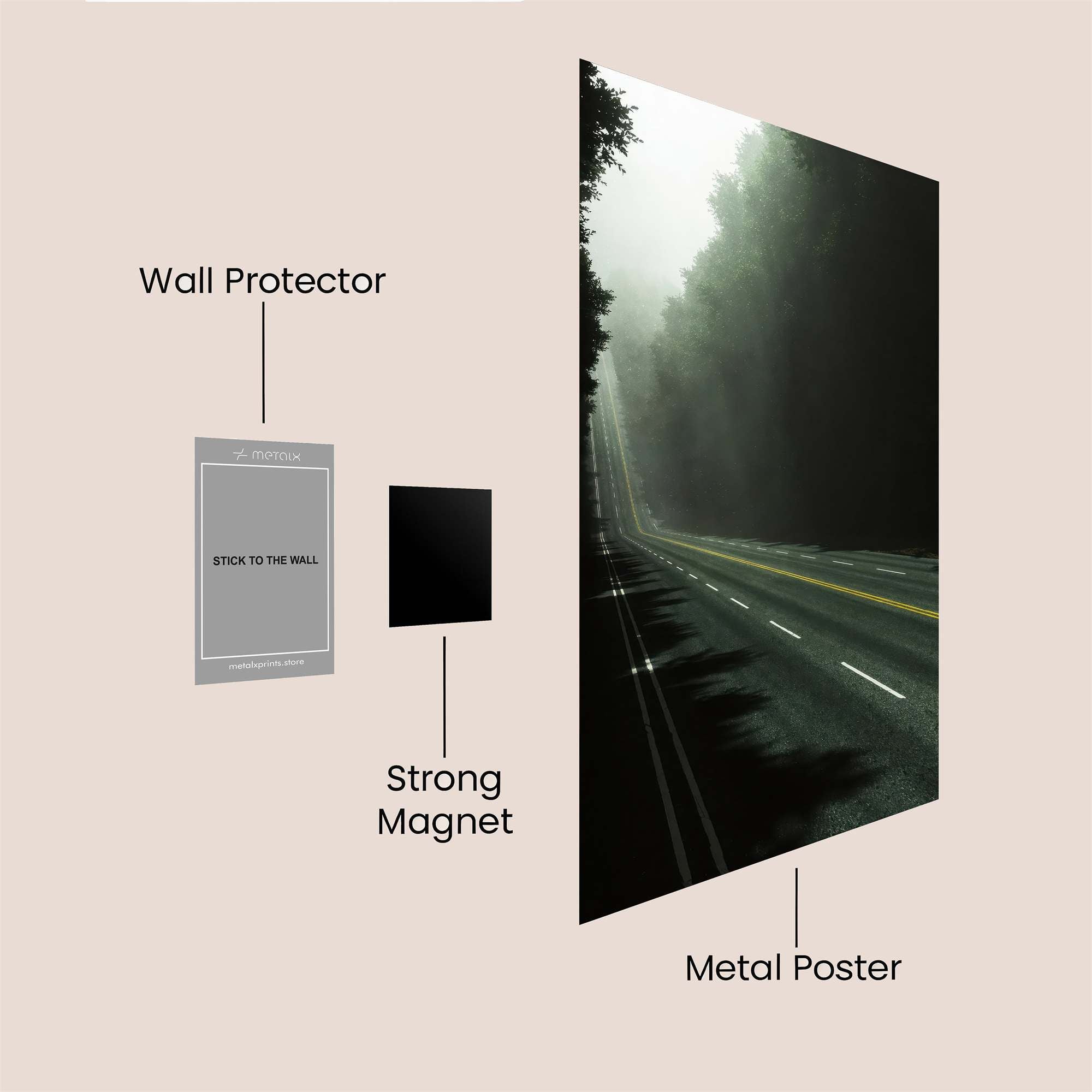 Misty Pathway Safe Wall Magnetic / M