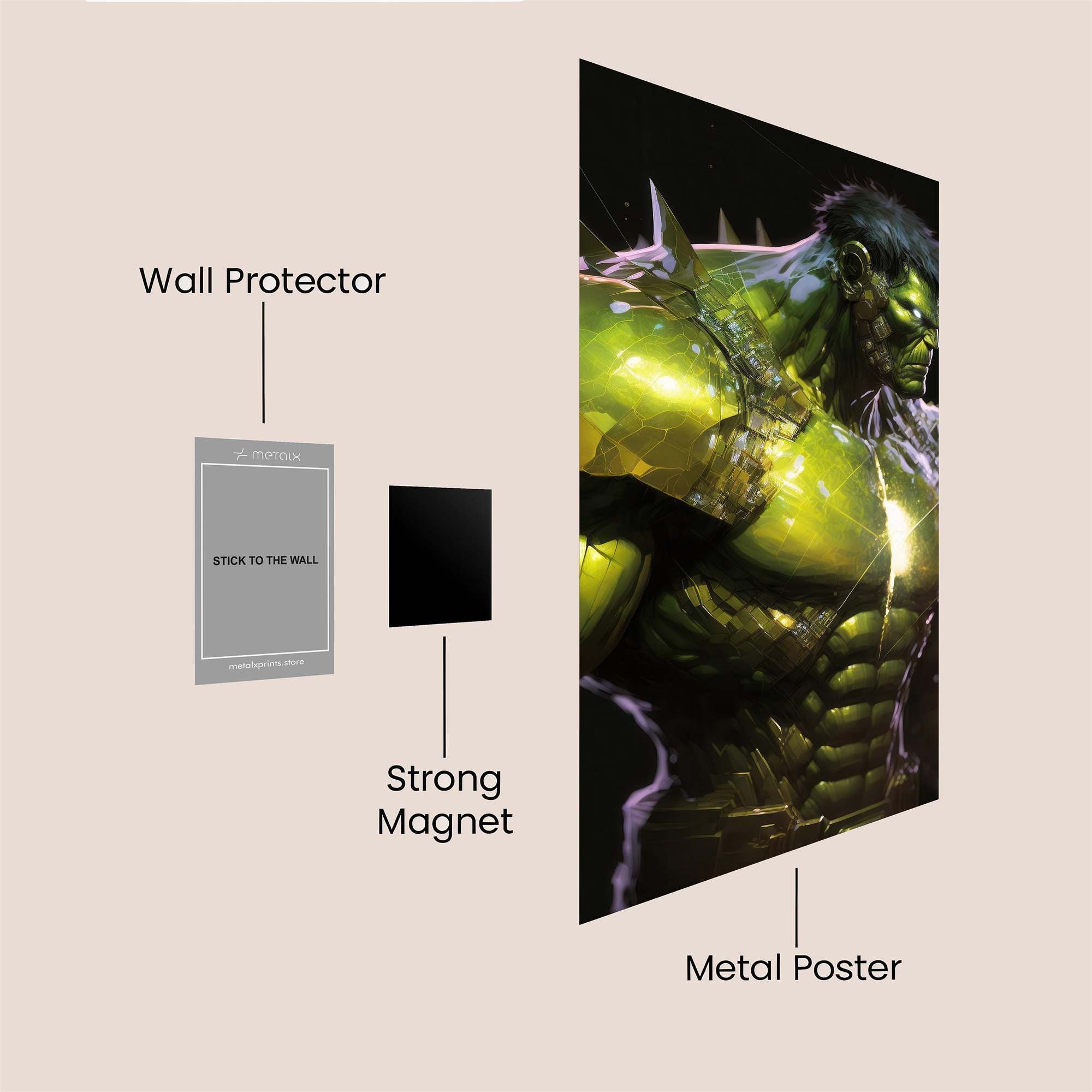 Hulk Brilliance Safe Wall Magnetic / M