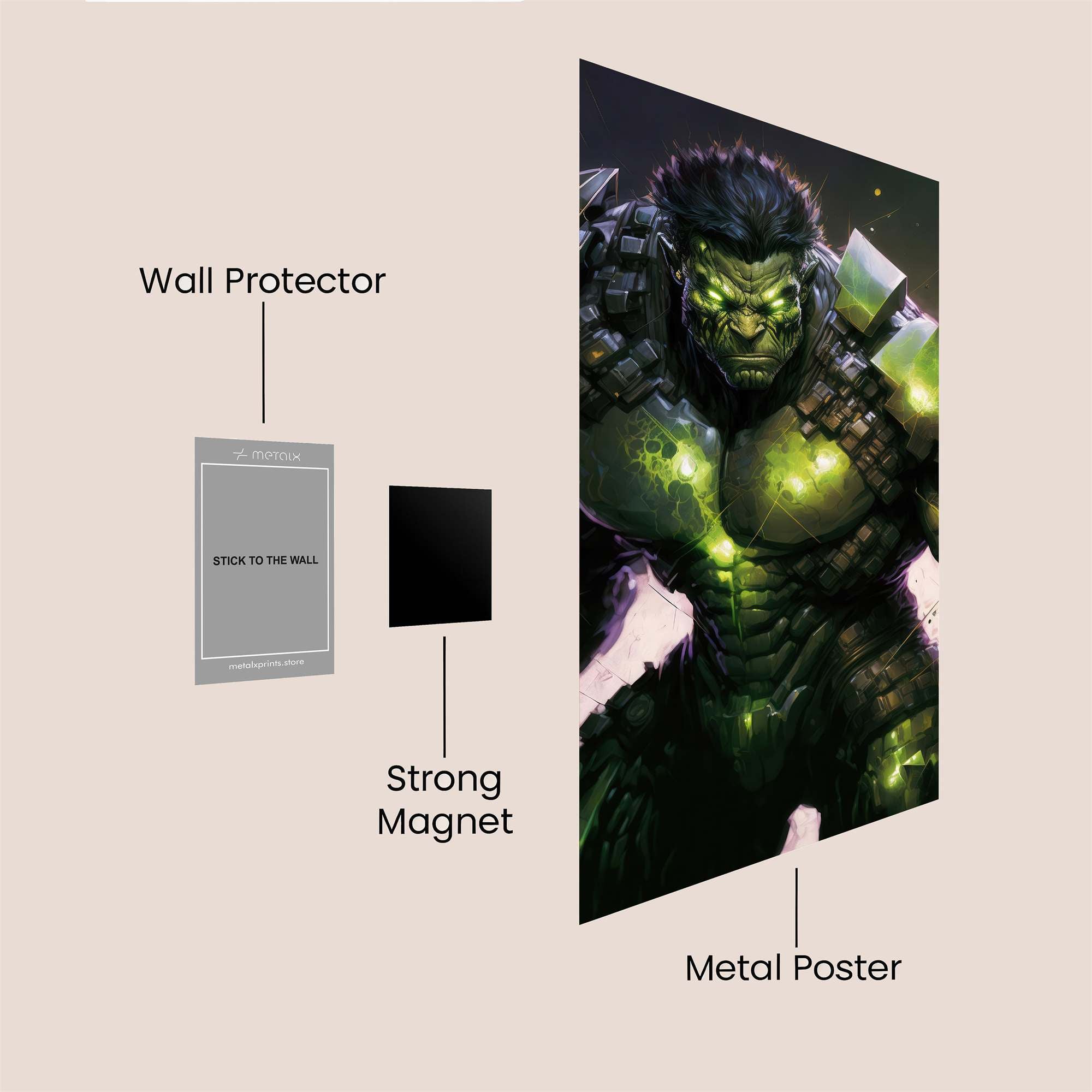 Hulk Ferocity Safe Wall Magnetic / M