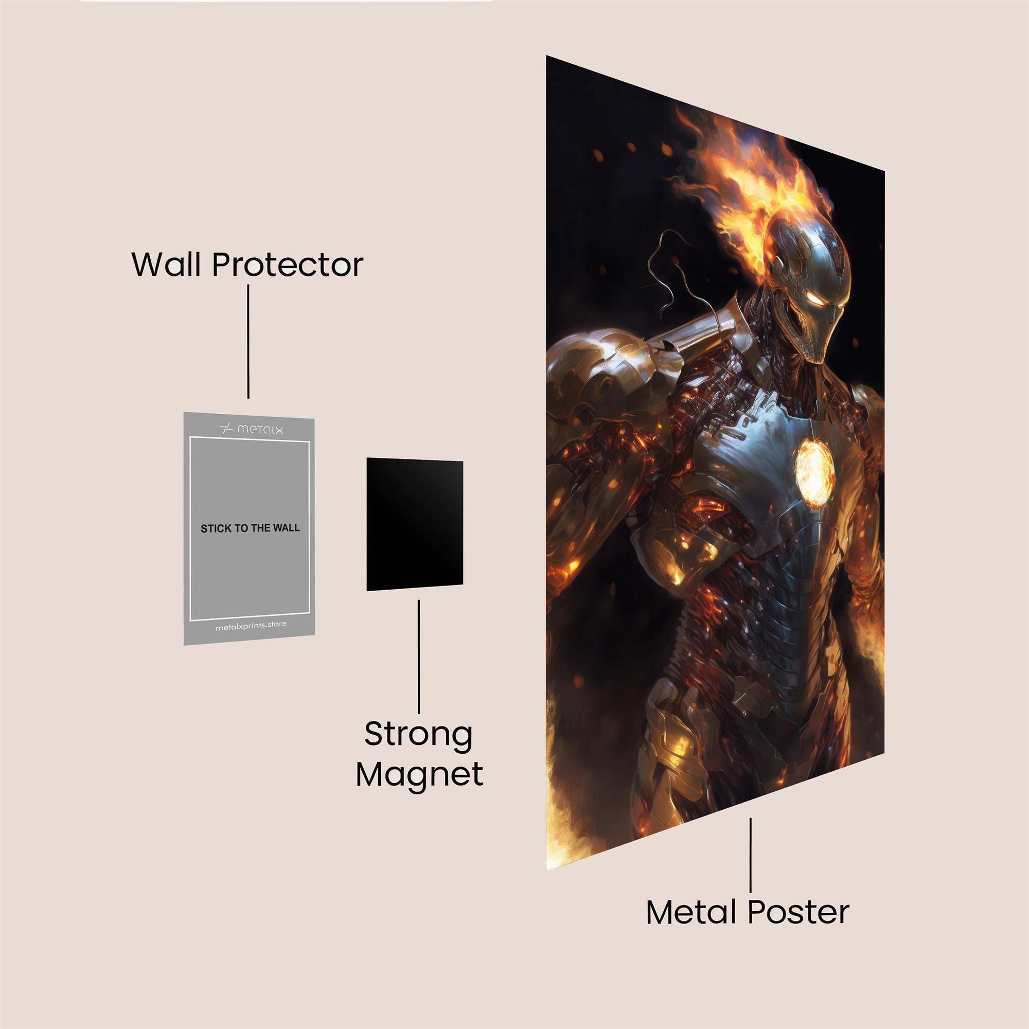 Fiery Sentinel Safe Wall Magnetic / M
