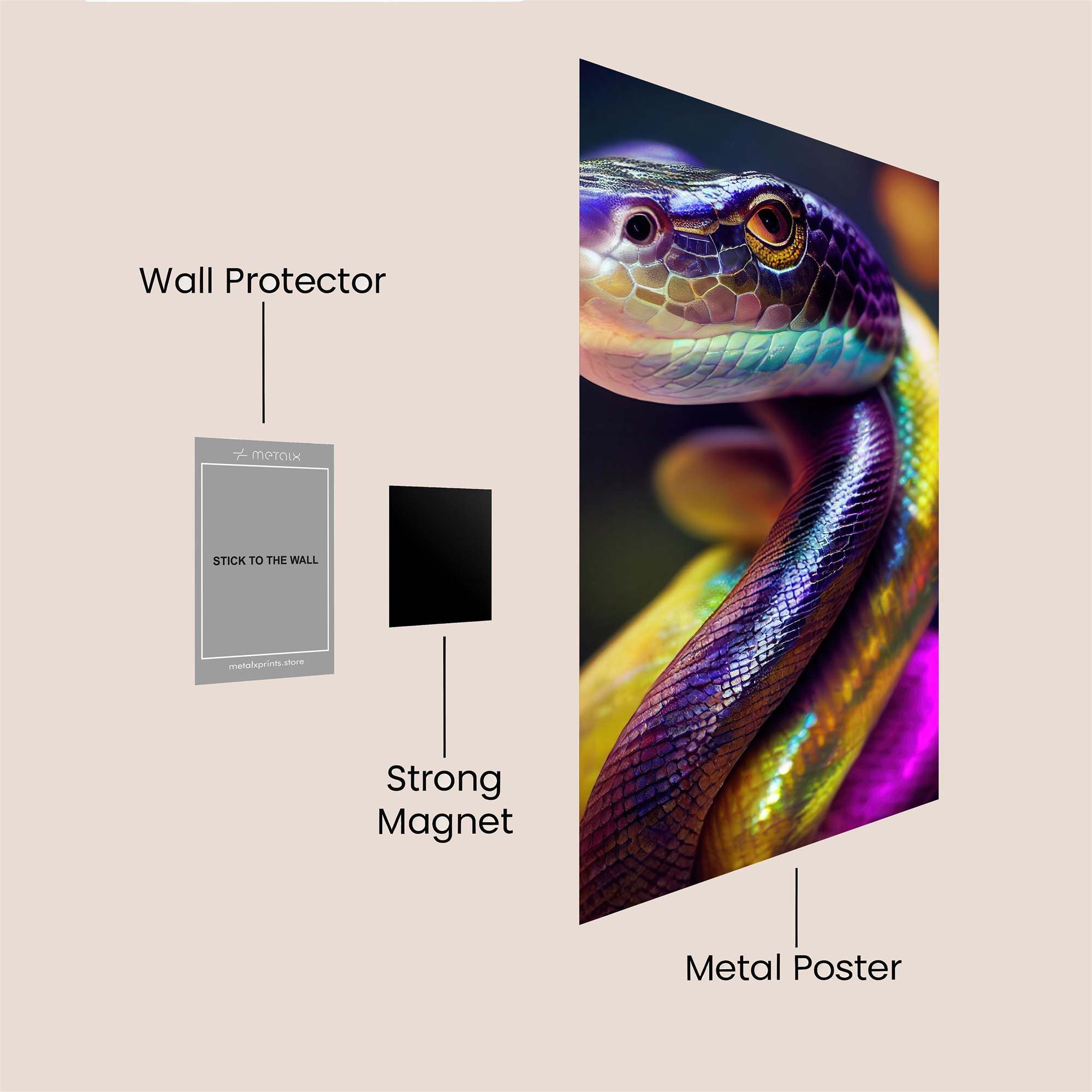 Serpent Kaleidoscope Safe Wall Magnetic / M