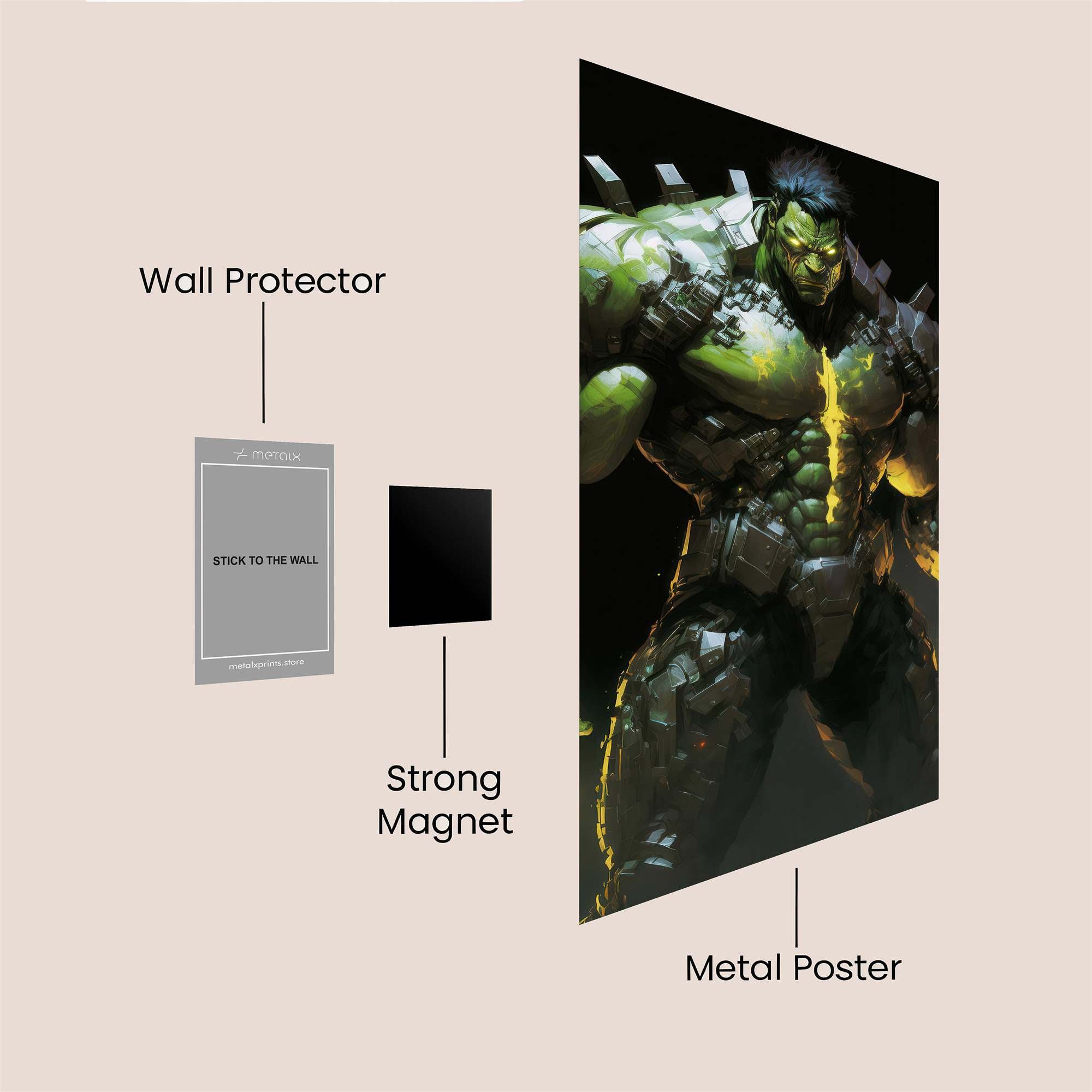 Hulk Ferocity Safe Wall Magnetic / M