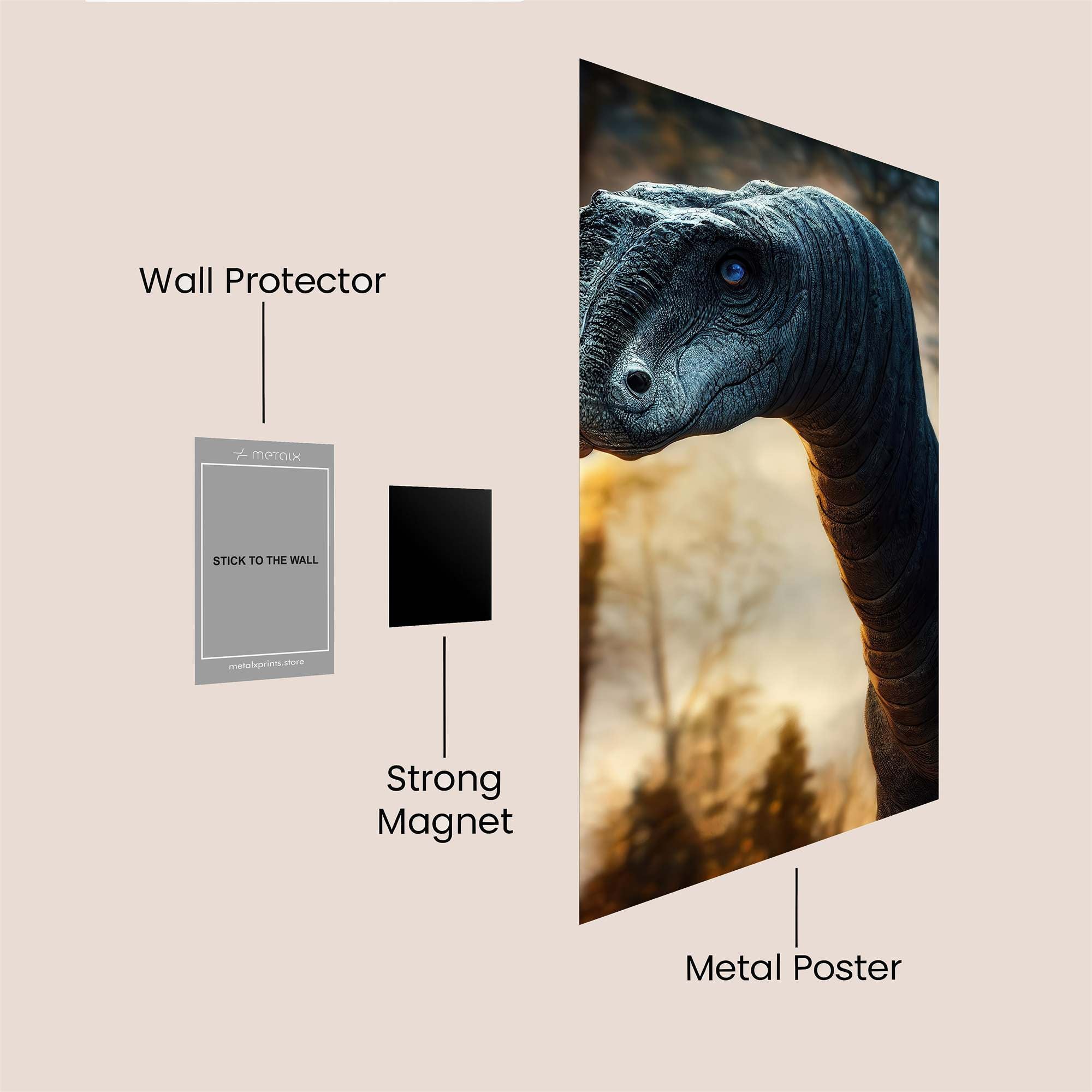 Dinosaur Serenity Safe Wall Magnetic / M