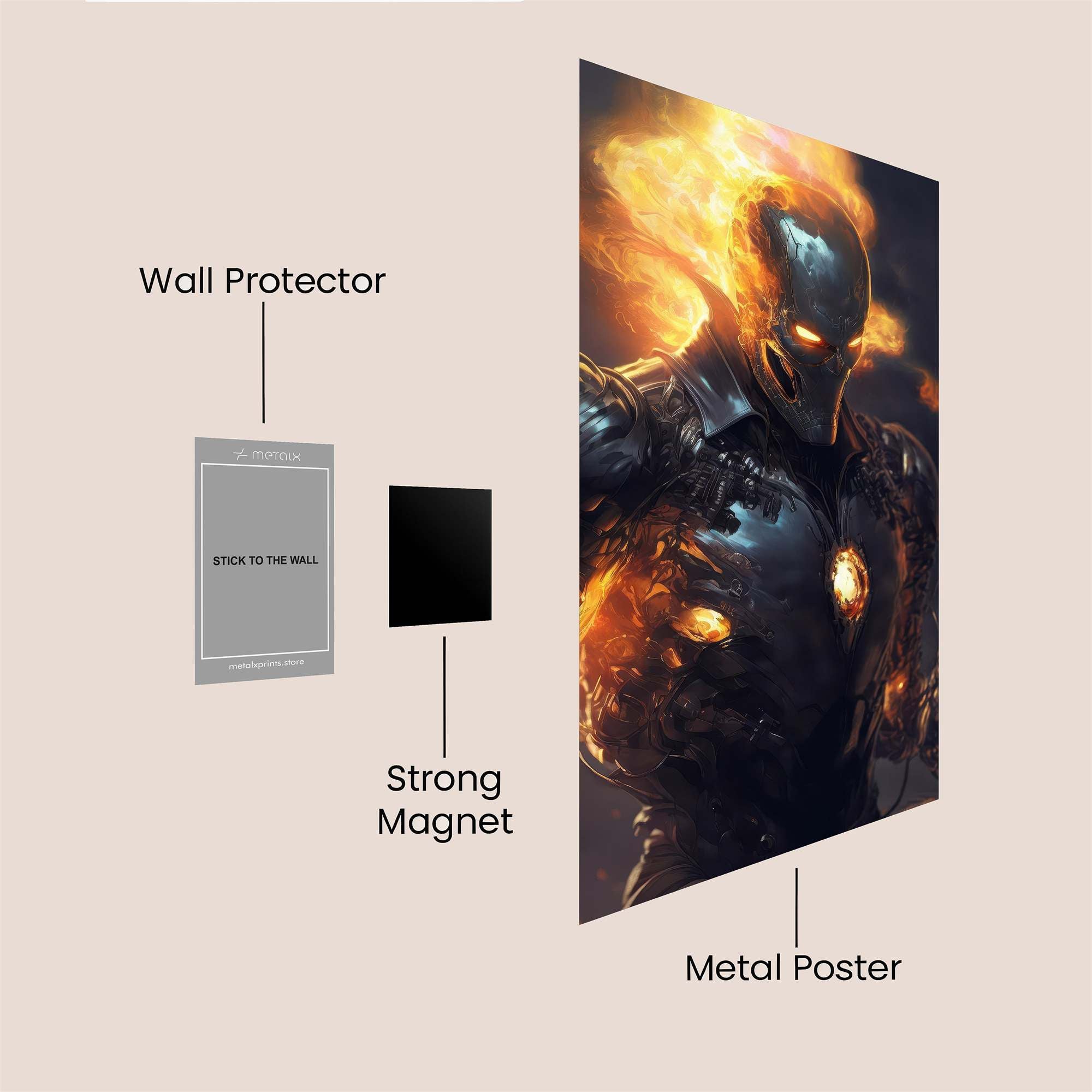 Cyber Inferno Safe Wall Magnetic / M