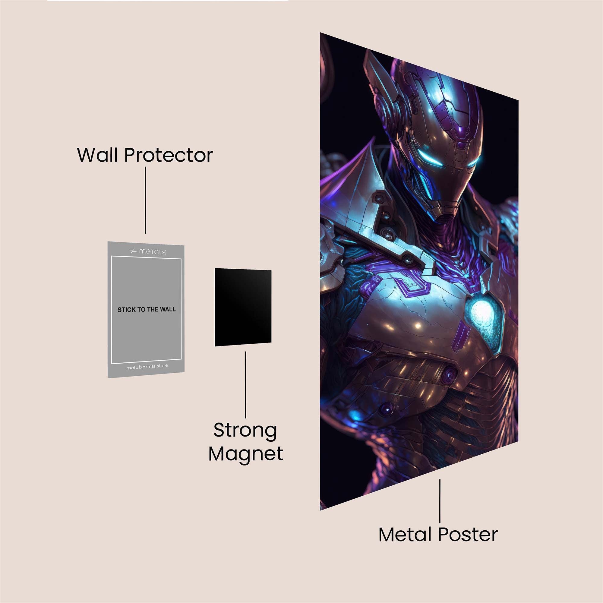 Cybernetic Sentinel Safe Wall Magnetic / M