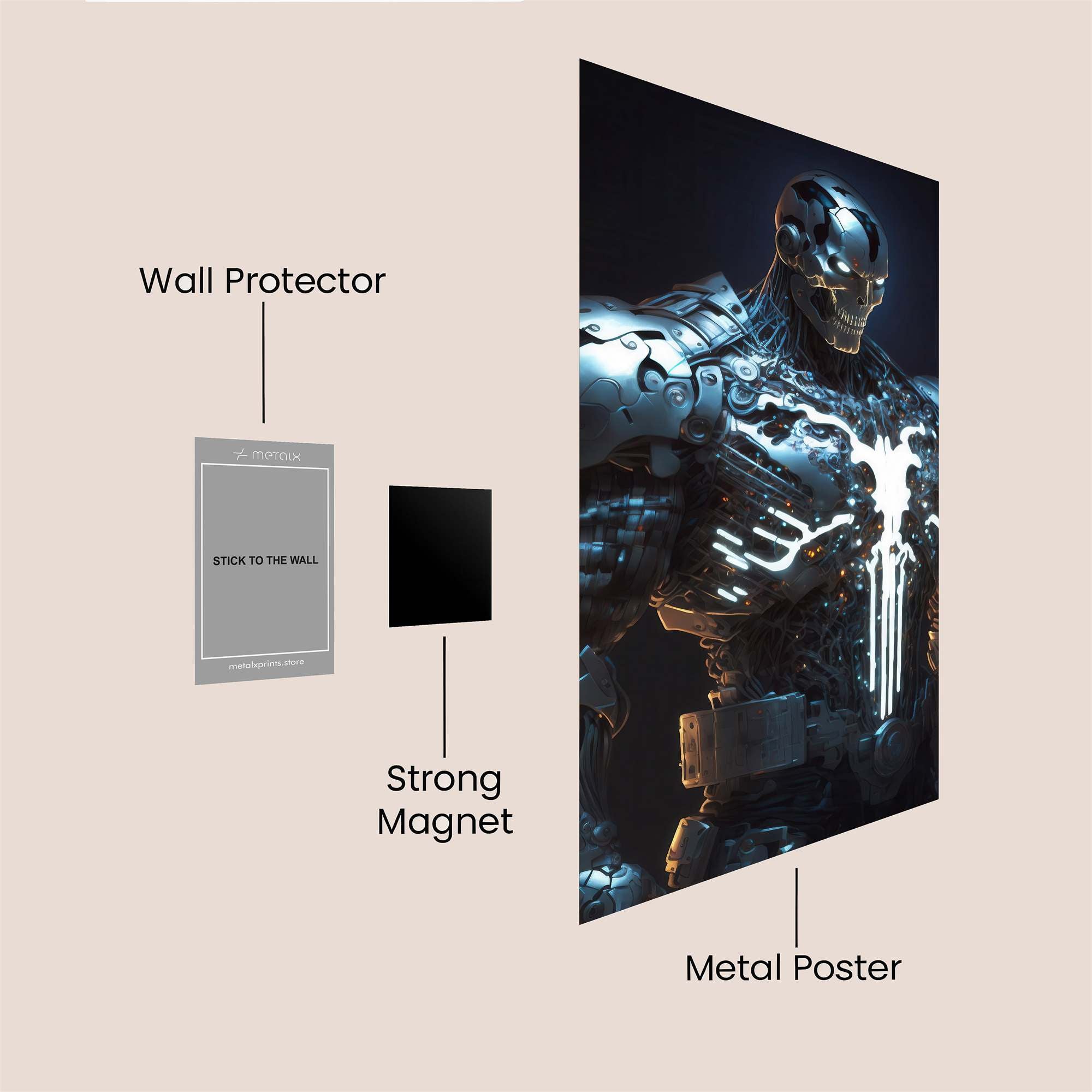 Metallic Titan Safe Wall Magnetic / M