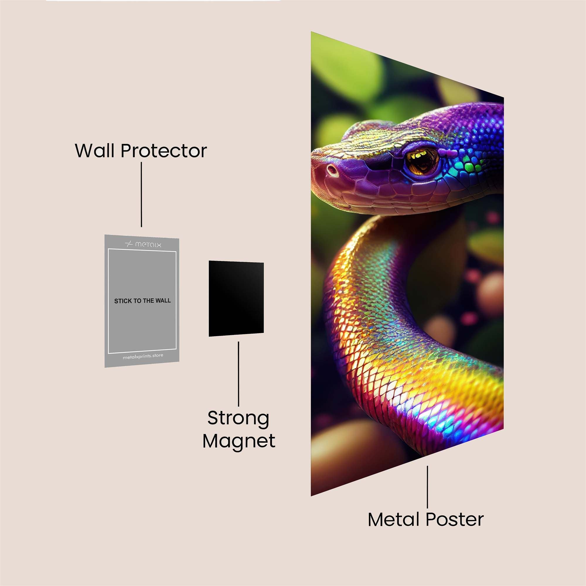 Prismatic Serpent Safe Wall Magnetic / M