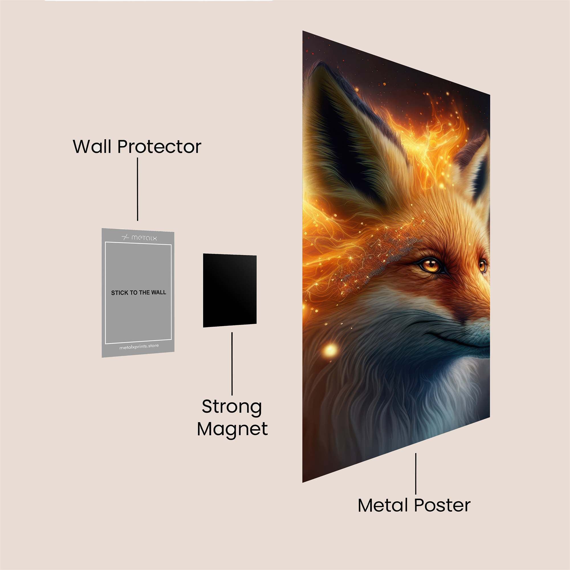 Fiery Elegance Safe Wall Magnetic / M