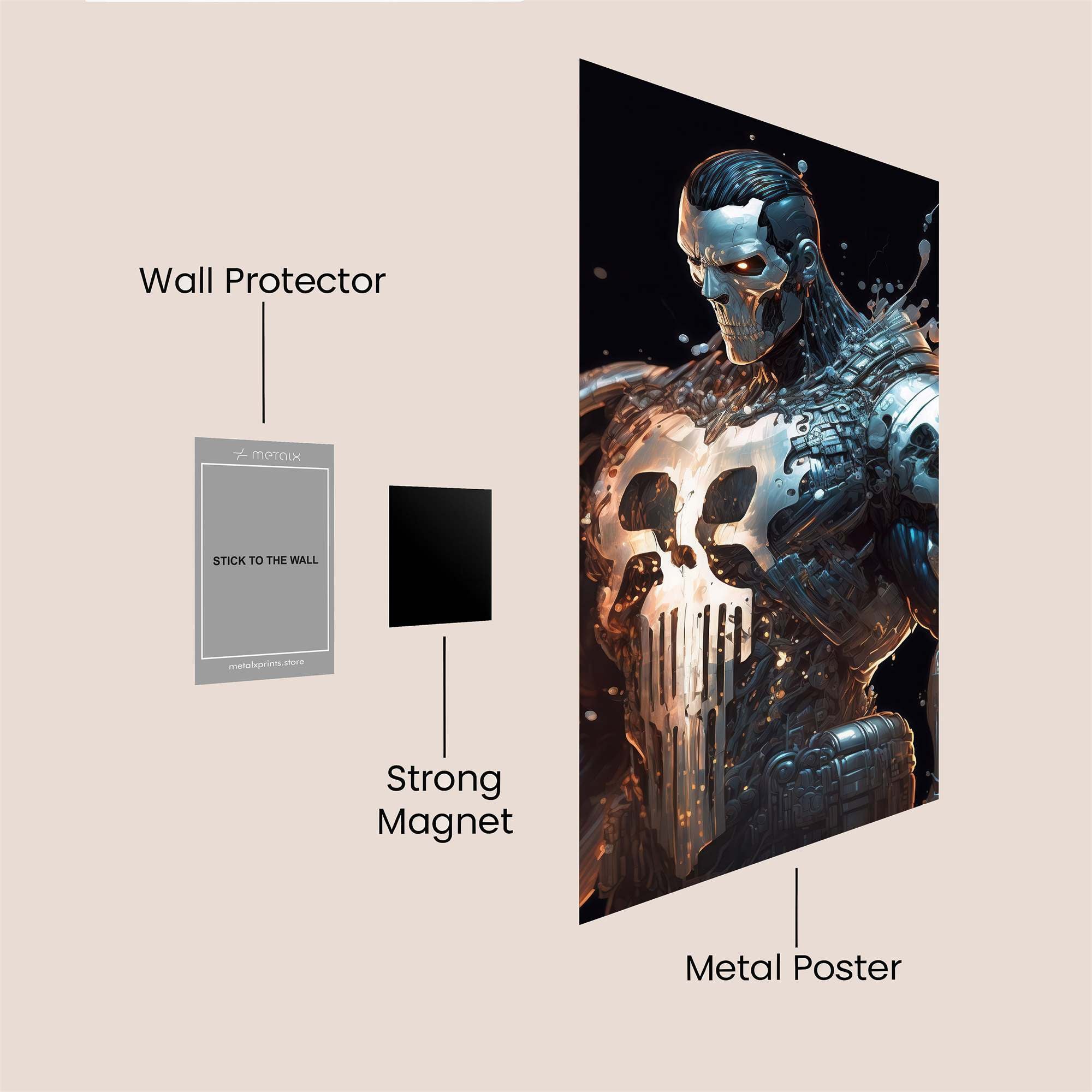 Cyborg Menace Safe Wall Magnetic / M