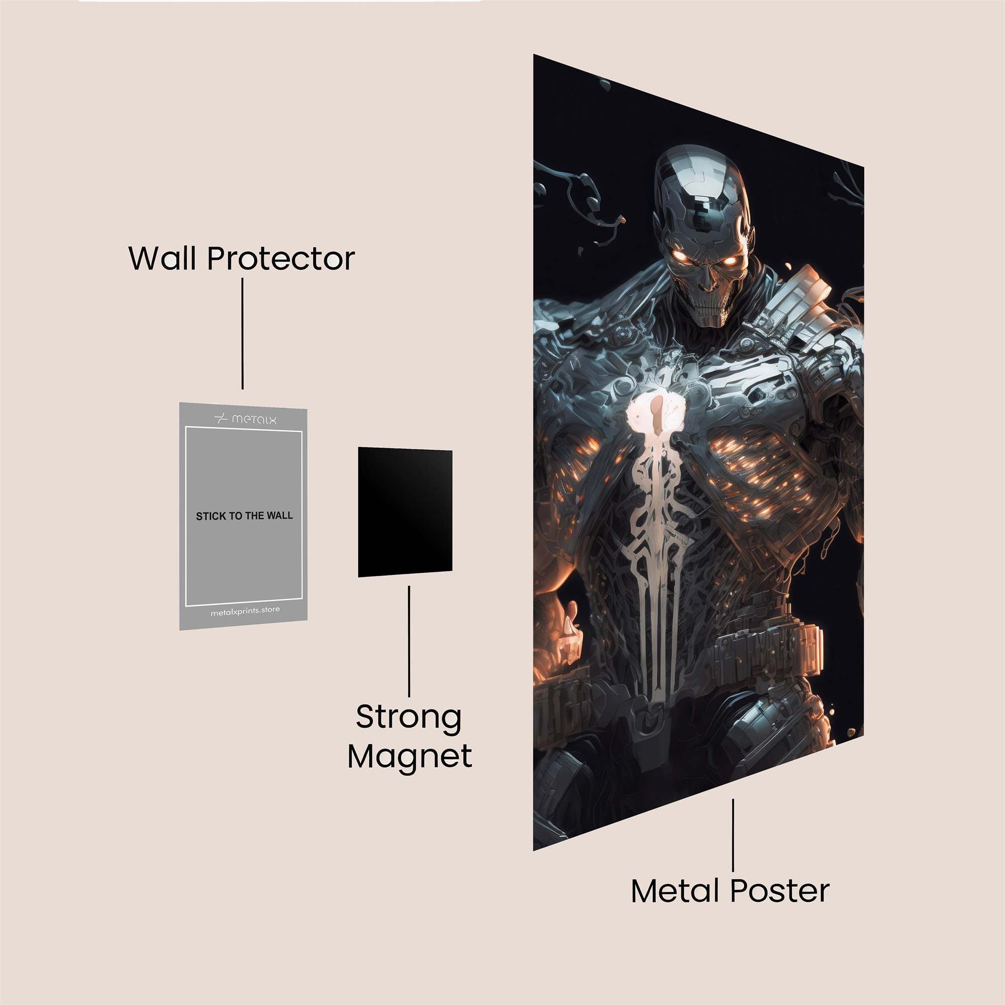 Cybernetic Gladiator Safe Wall Magnetic / M