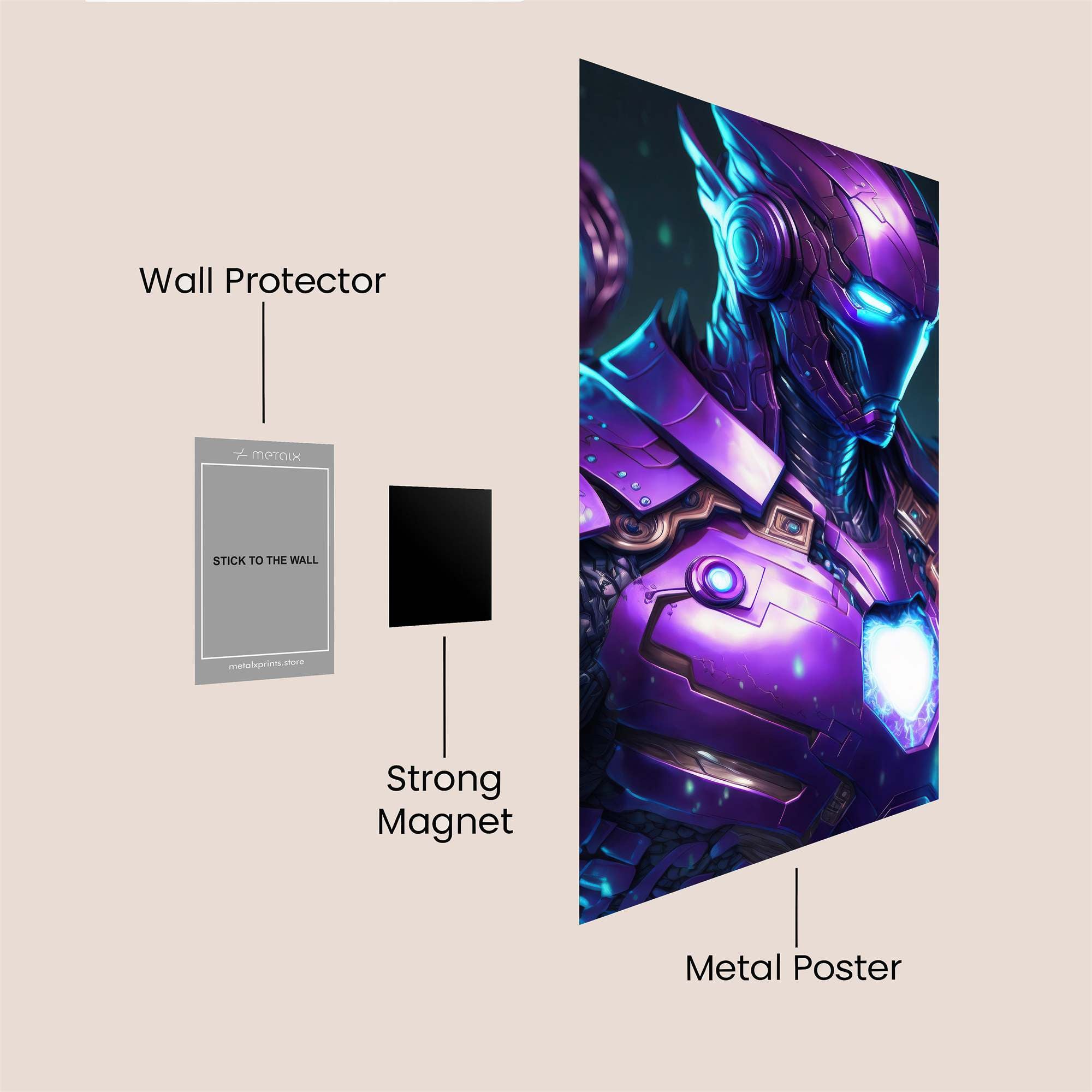 Titanium Luminescence Safe Wall Magnetic / M