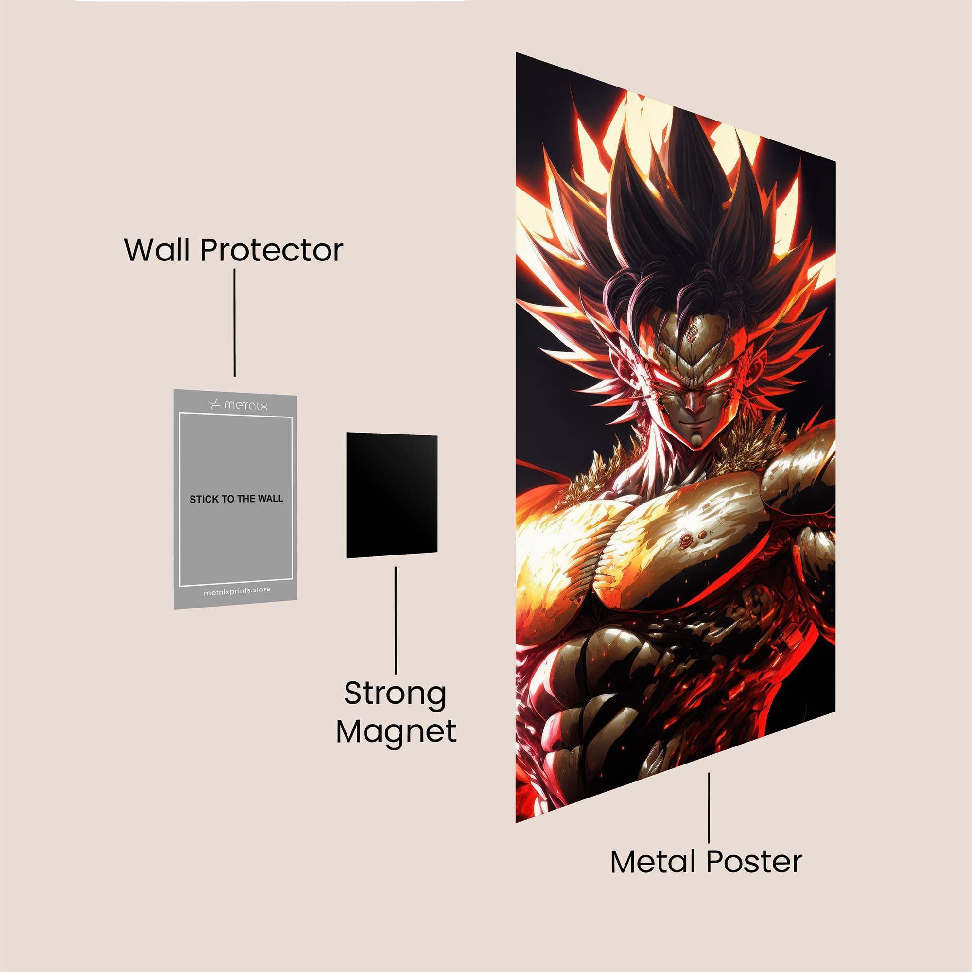 Saiyan Inferno Safe Wall Magnetic / M