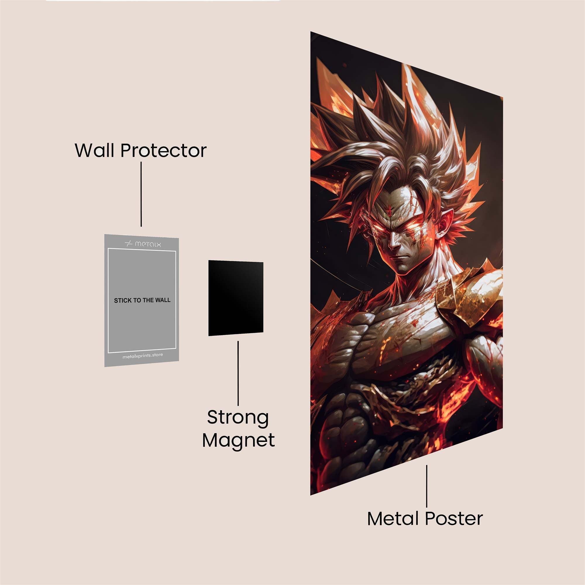 Saiyan Inferno Safe Wall Magnetic / M