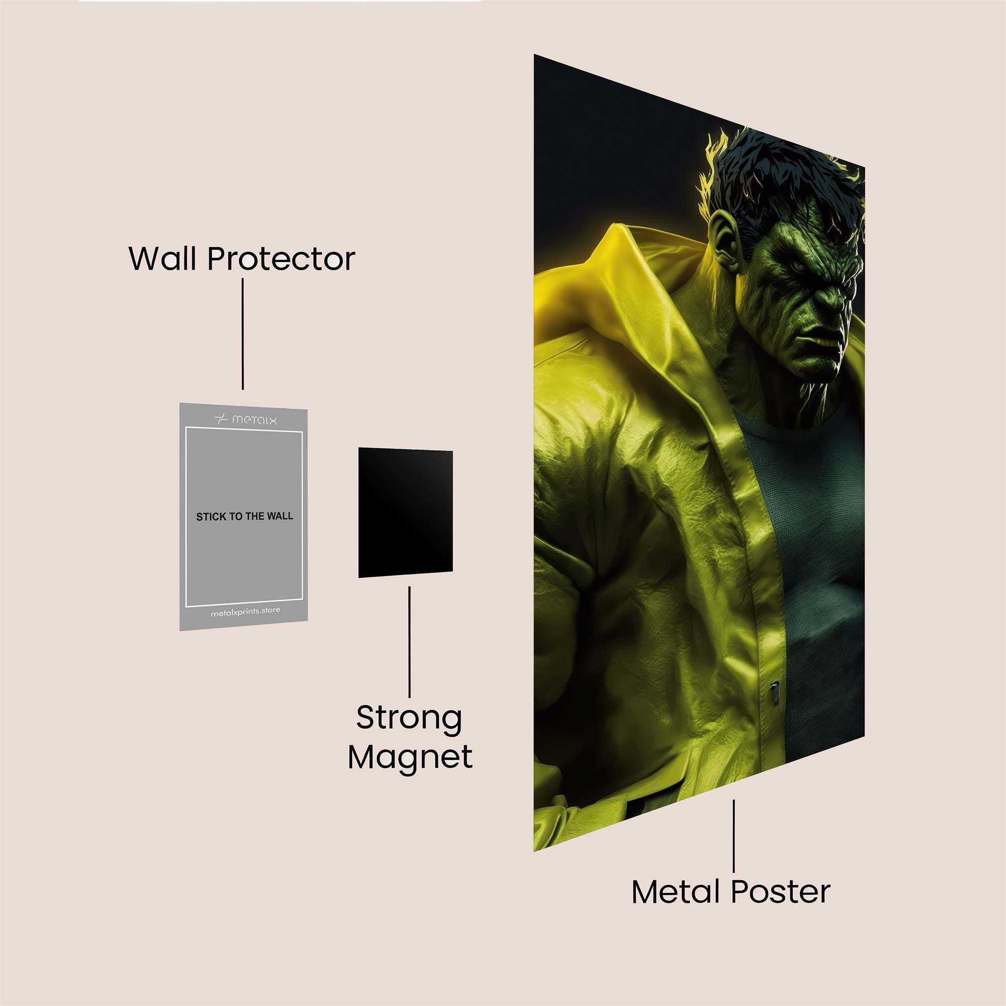 Hulk Glowstorm Safe Wall Magnetic / M