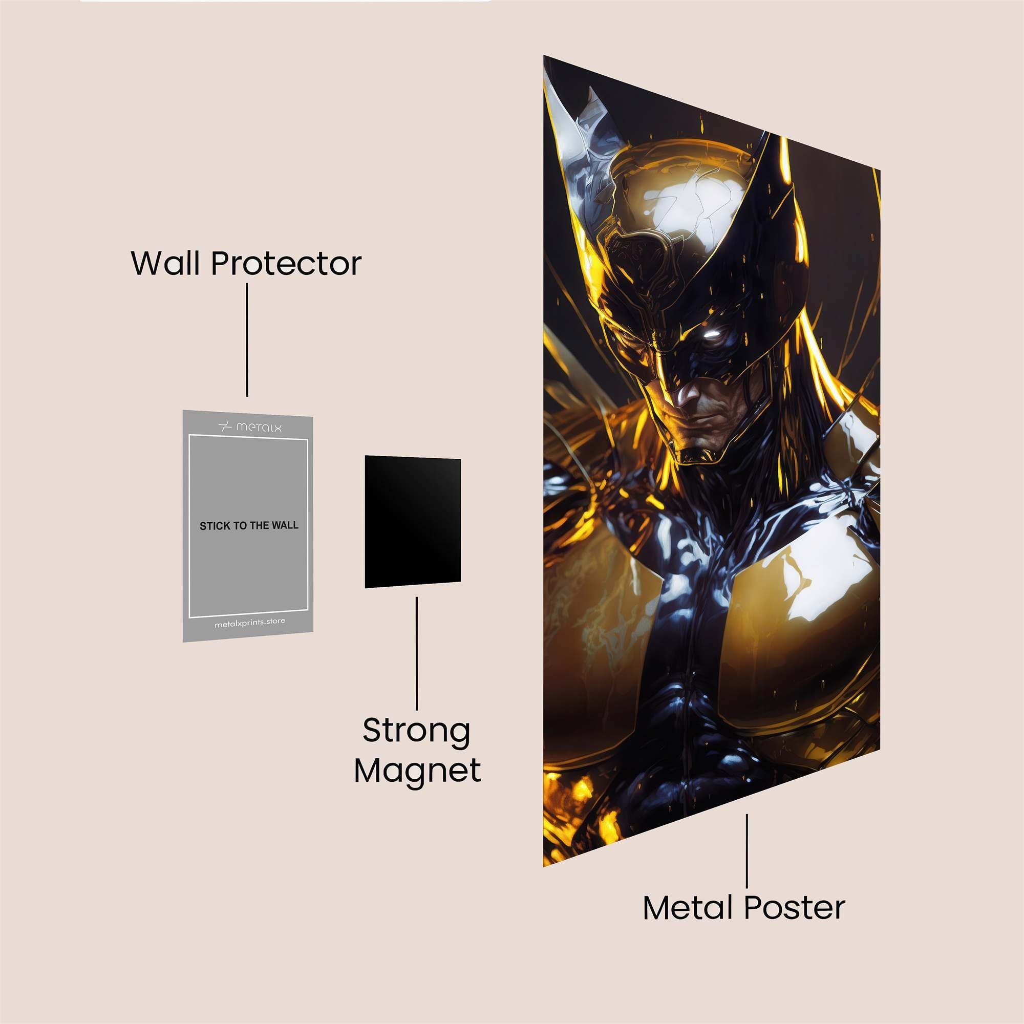 Metallic Fury Safe Wall Magnetic / M