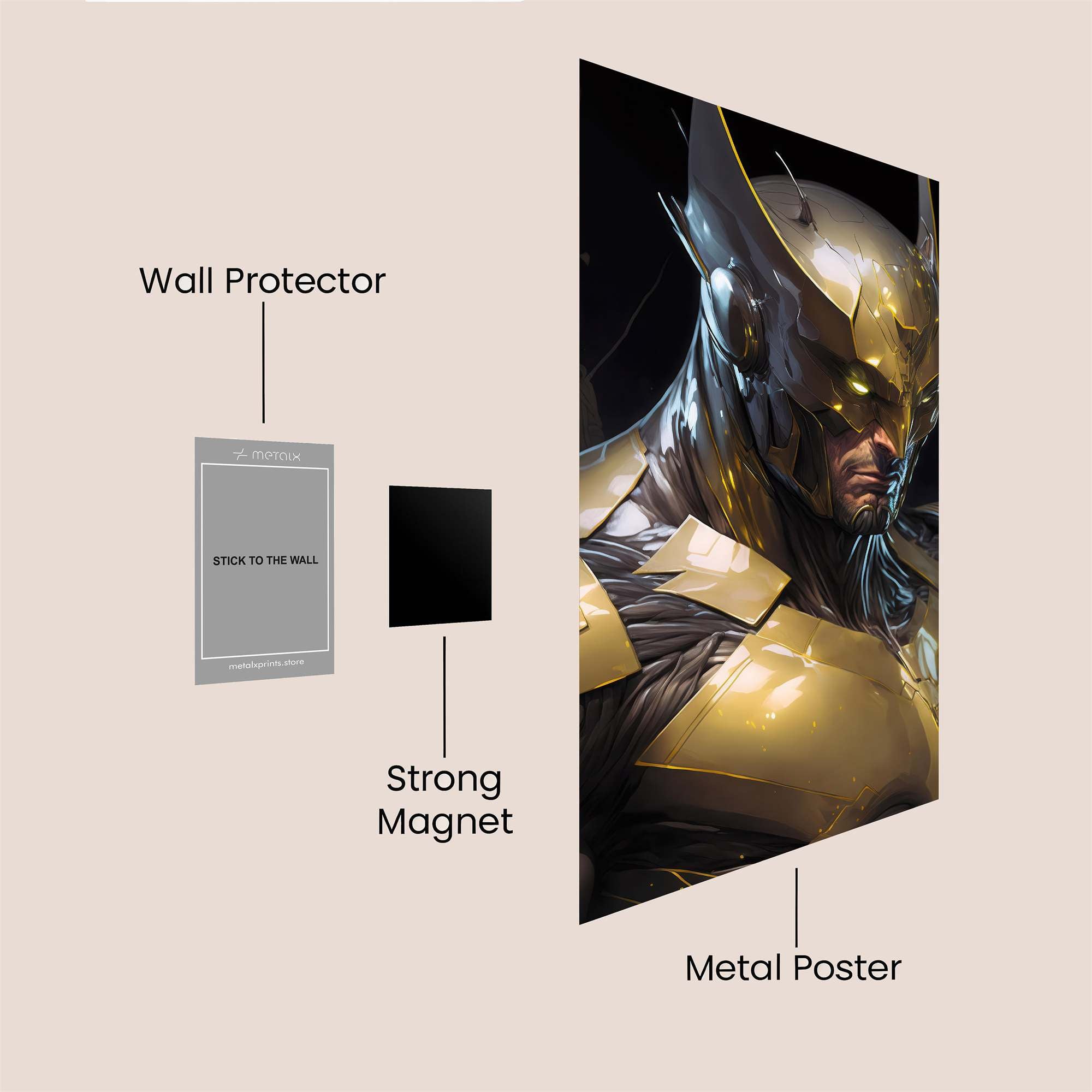 Golden Vigilance Safe Wall Magnetic / M