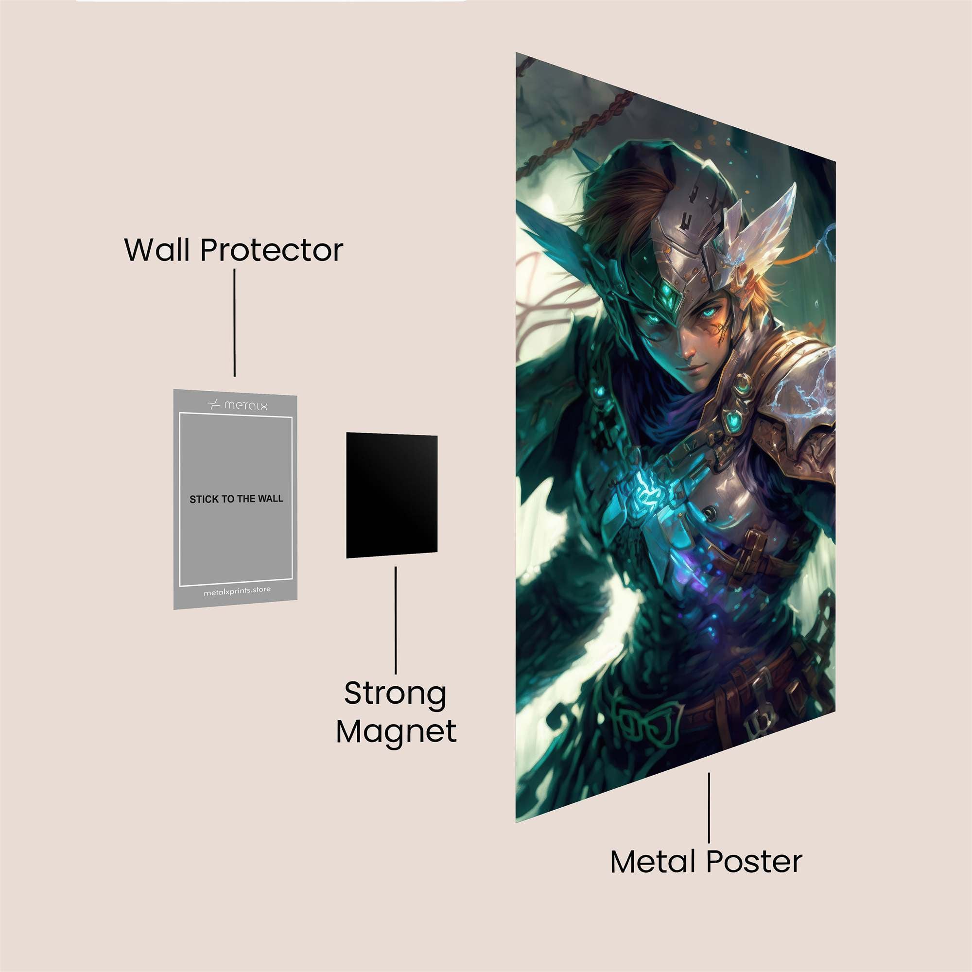 Mystic Warrior Safe Wall Magnetic / M