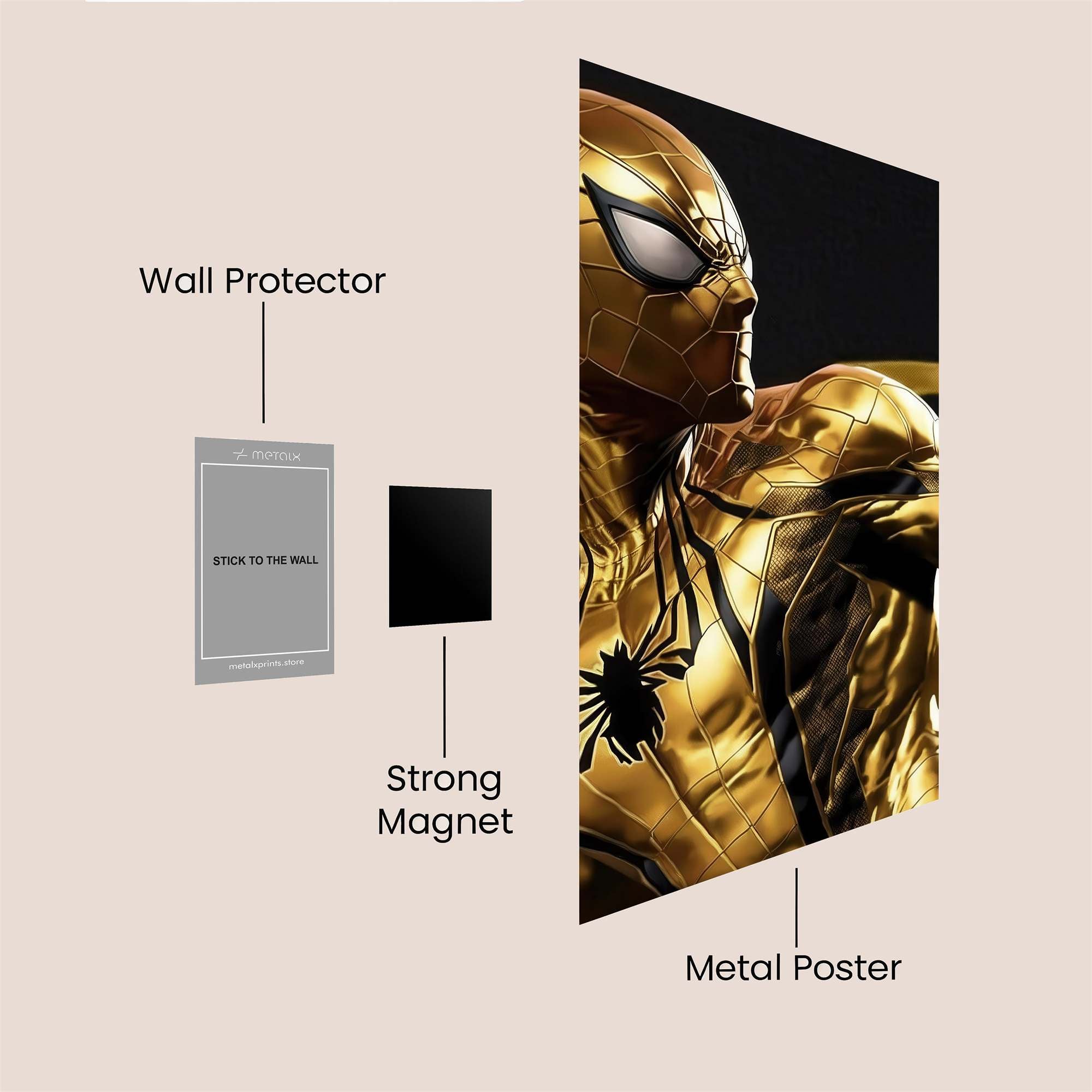 Golden Vigilance Safe Wall Magnetic / M