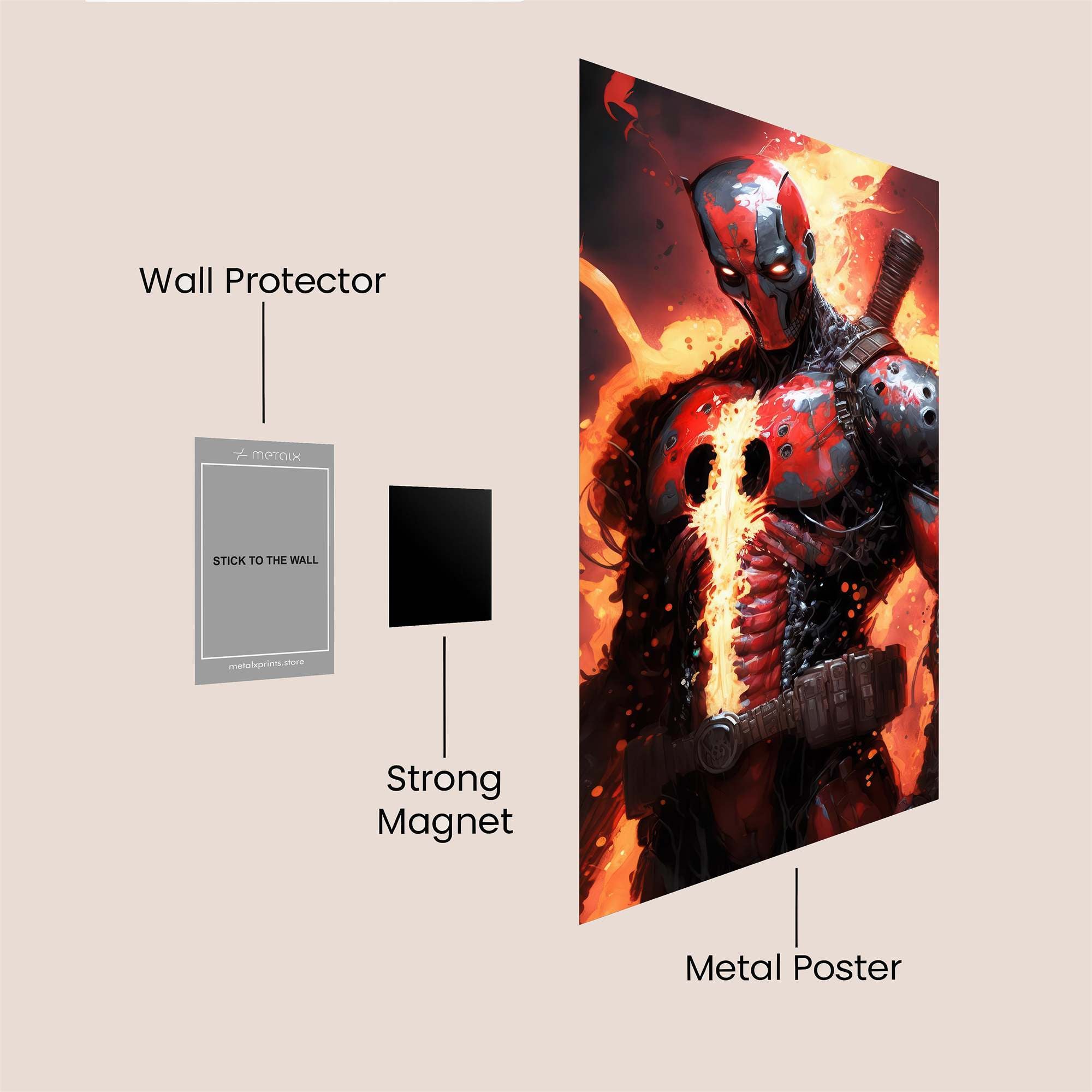 Deadpool Fury Safe Wall Magnetic / M