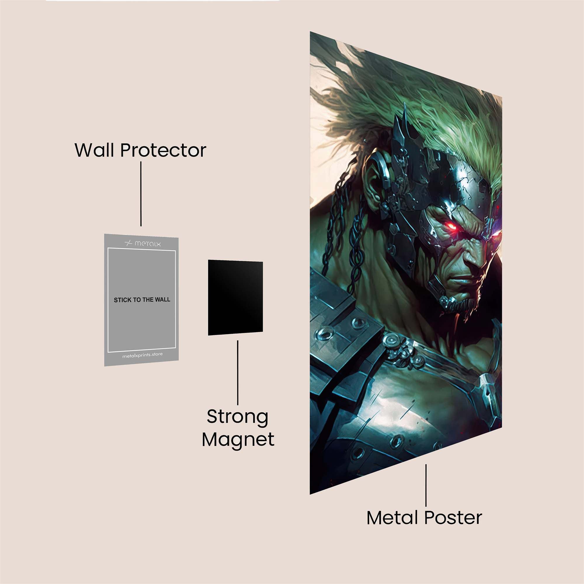 Cyborg Fury Safe Wall Magnetic / M